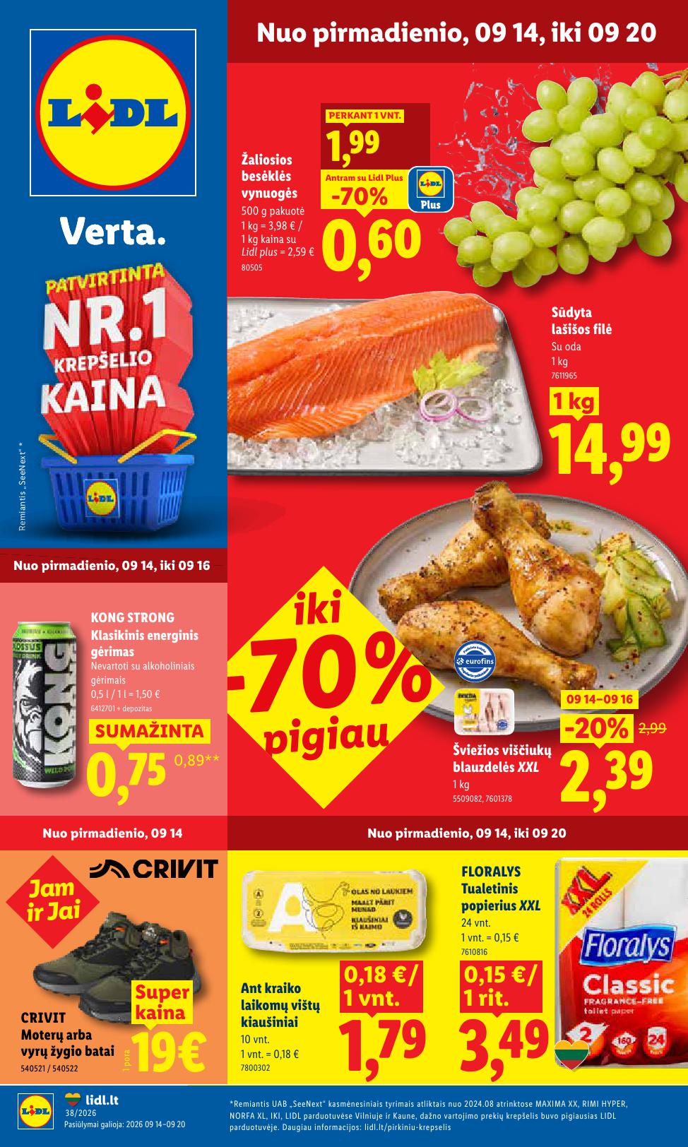 Naujausias LIDL kaininis katalogas 2026.09.14 - 2026.09.20