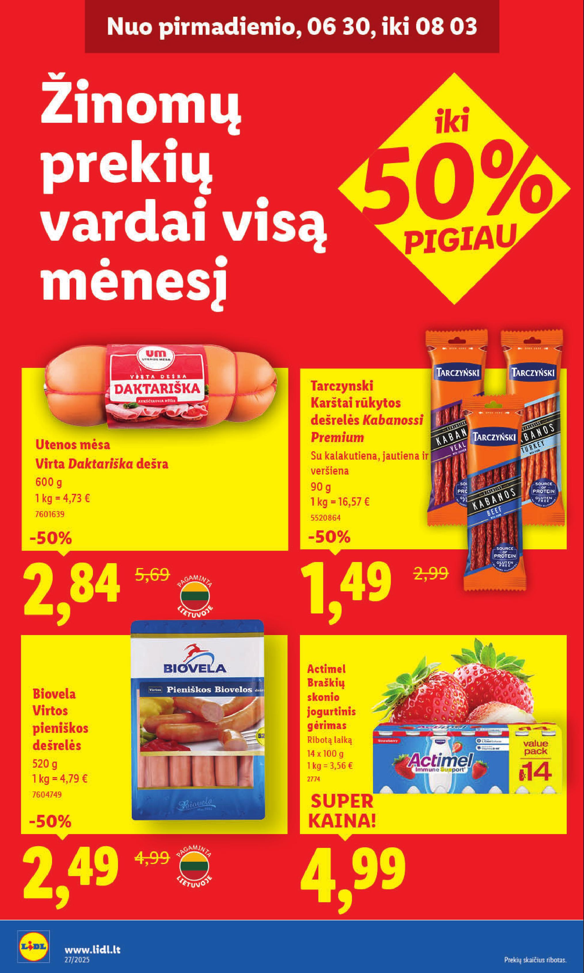 Naujausias LIDL kaininis katalogas 2025.06.30 - 2025.07.06