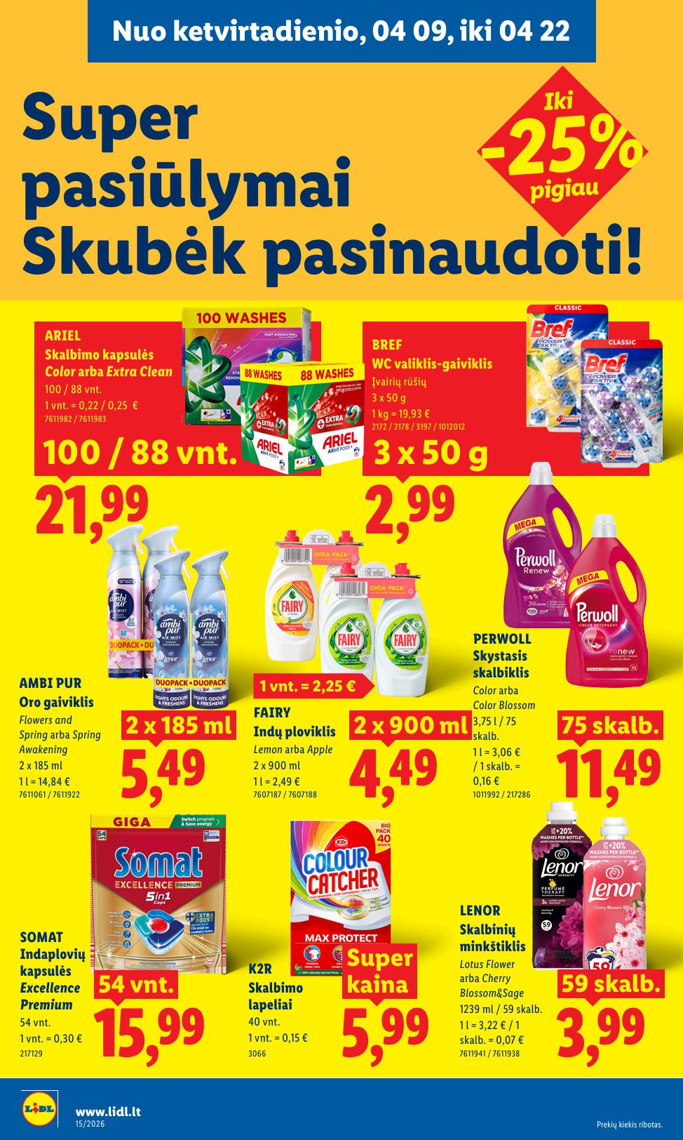 Naujausias LIDL kaininis katalogas 2026.04.06 - 2026.04.12