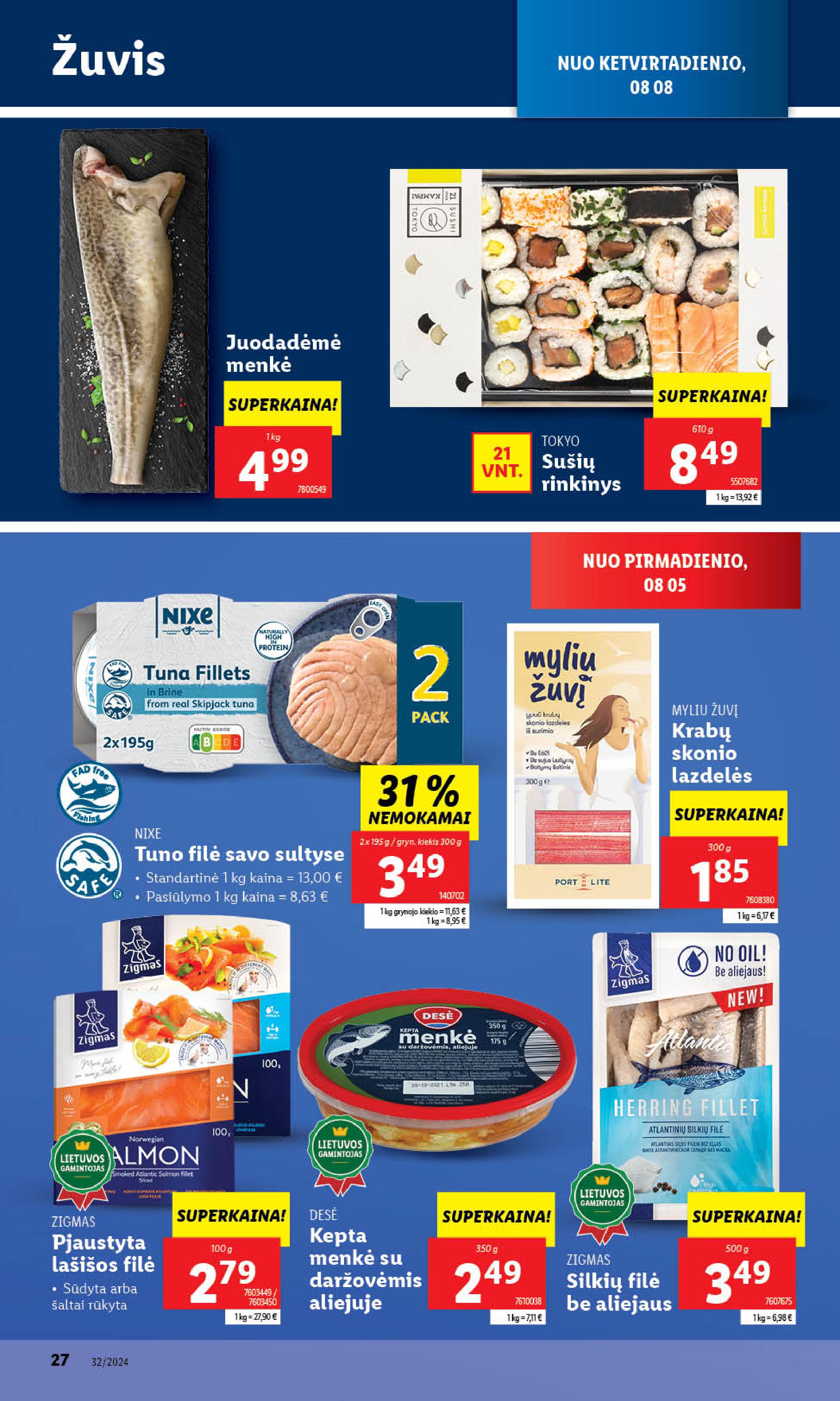 Naujausias LIDL kaininis katalogas 2024.08.05 - 2024.08.11