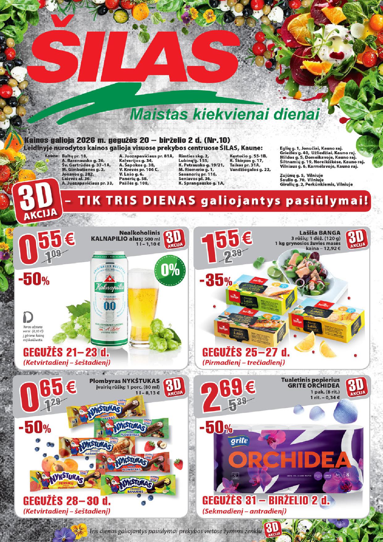 ŠILAS akcijų ir nuolaidų leidinys Nr.10 2026.05.20 - 2026.06.02
