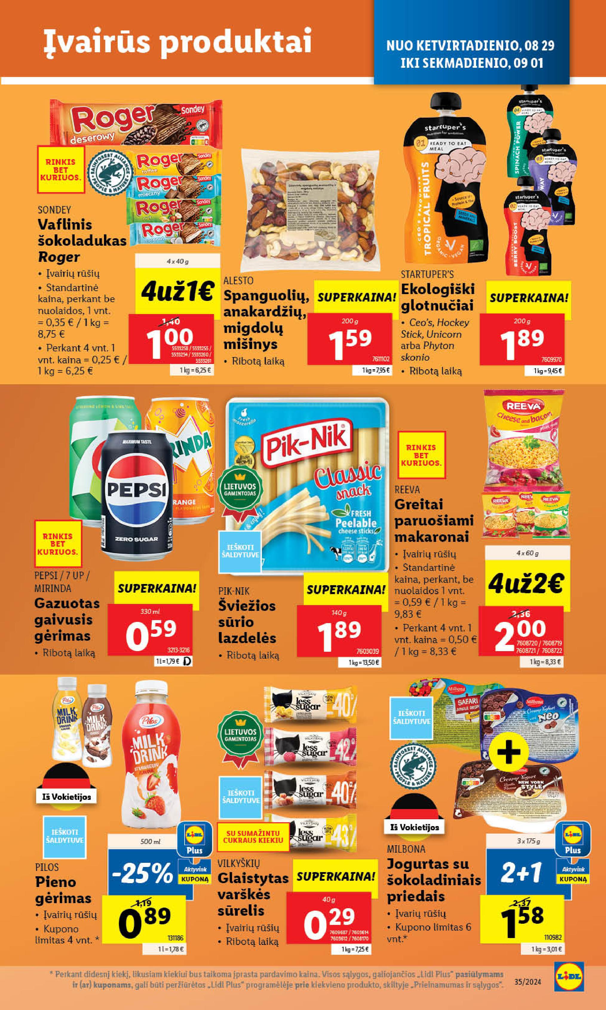 Naujausias LIDL kaininis katalogas 2024.08.26 - 2024.09.01