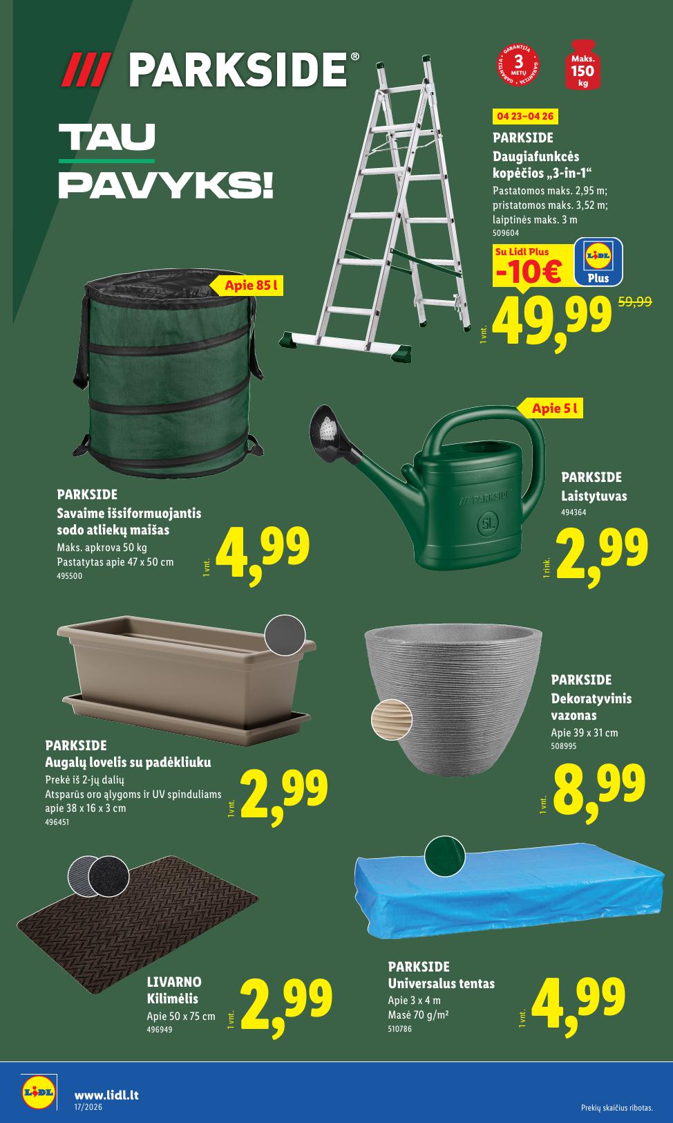 LIDL ne maisto prekių leidinys 2026.04.20 - 2026.04.26