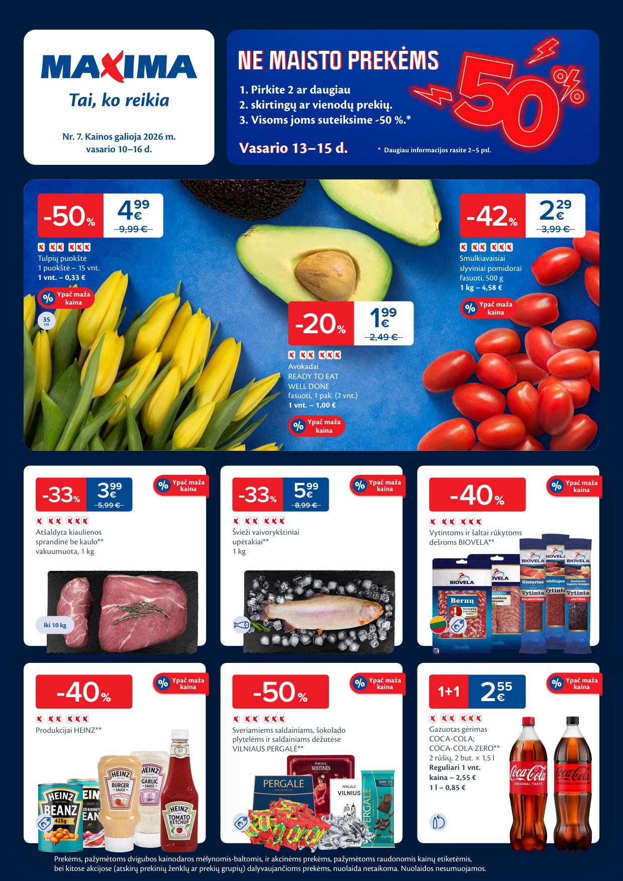 Naujausias MAXIMA kaininis katalogas 2026.02.10 - 2026.02.16