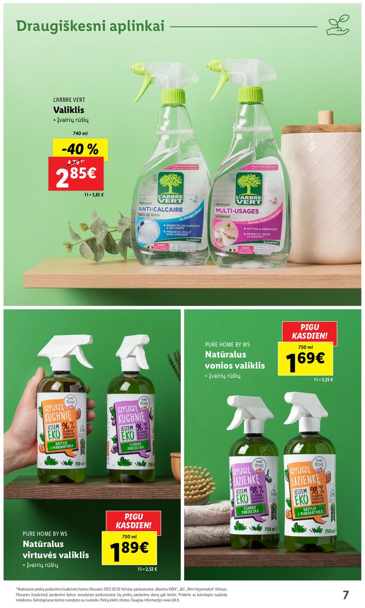 LIDL švaros prekių katalogas "Švaros festivalis" galioja nuo 2023.02.09