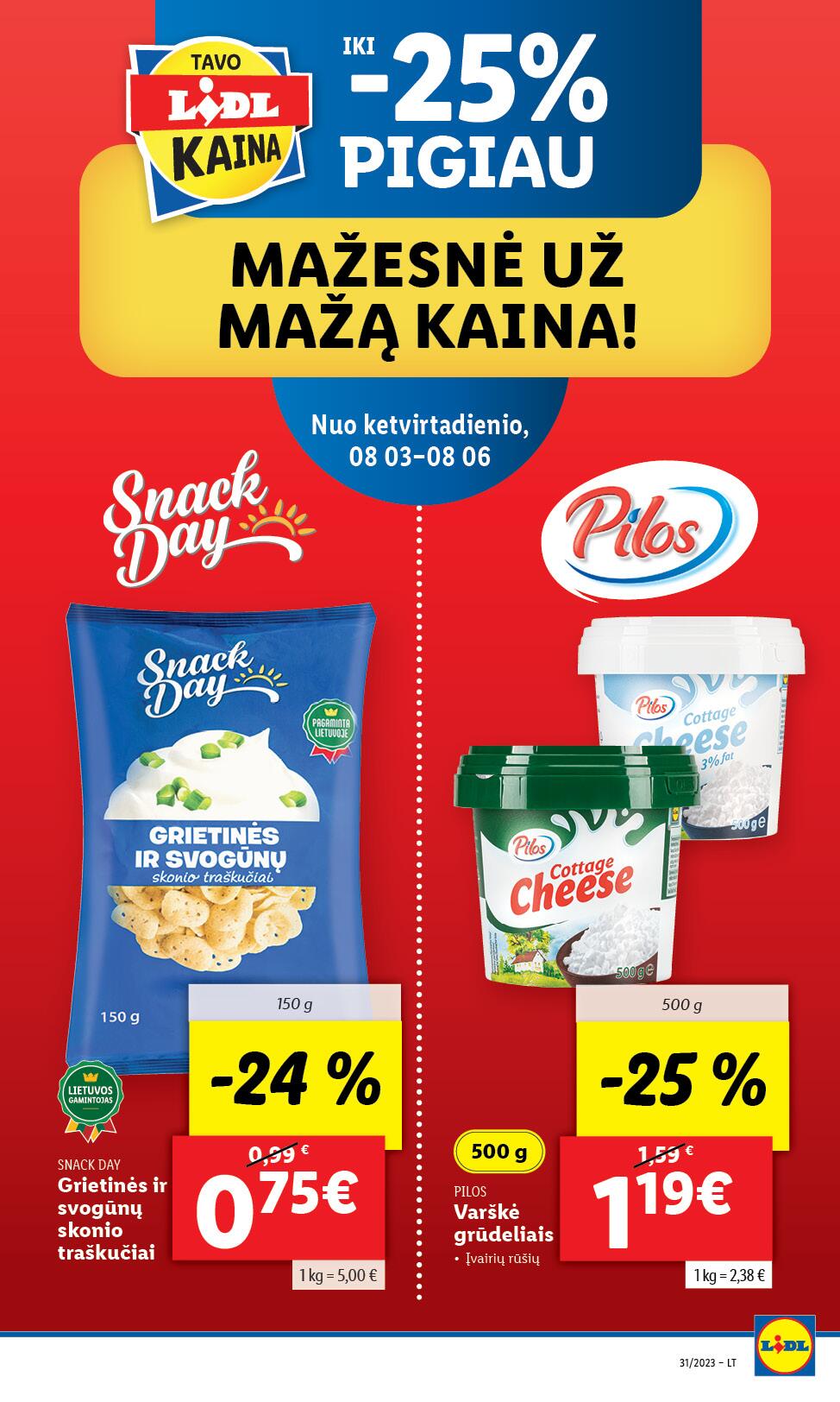 Naujausias LIDL kaininis katalogas 2023.07.31 - 2023.08.06
