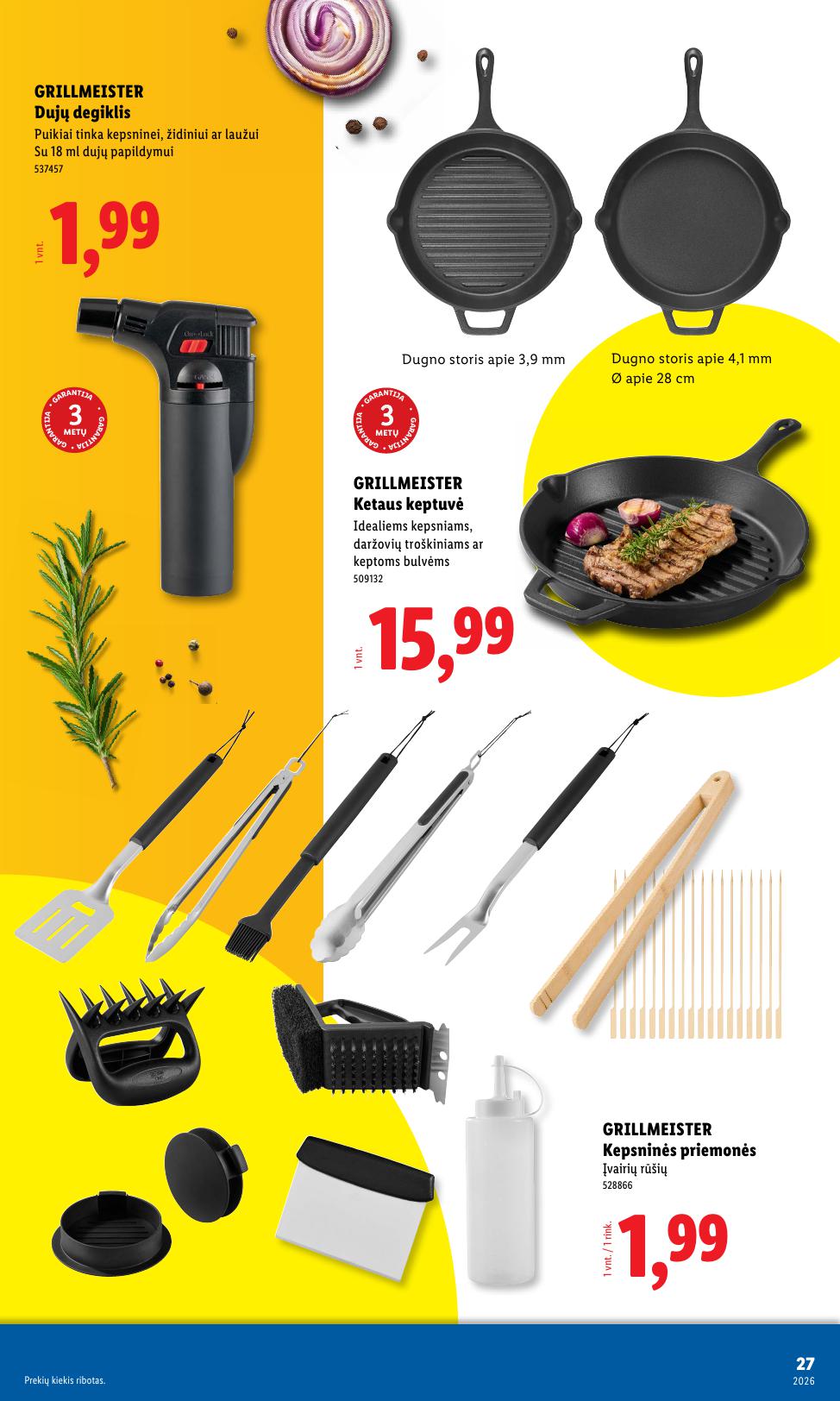 LIDL grilio katalogas "Grilis gardumo, kaina pigumo"