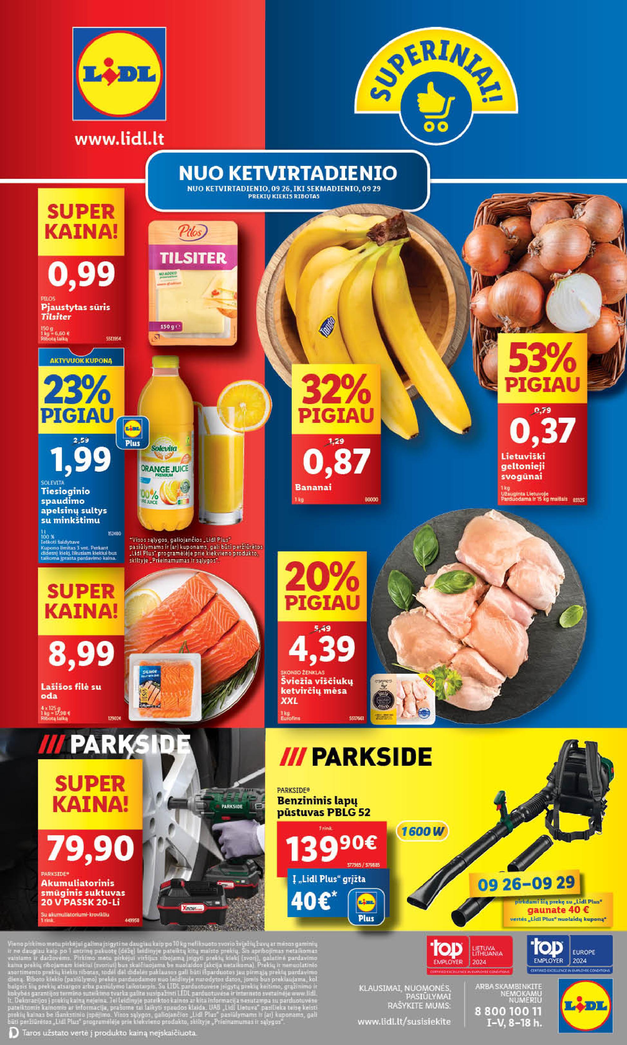 Naujausias LIDL kaininis katalogas 2024.09.23 - 2024.09.29