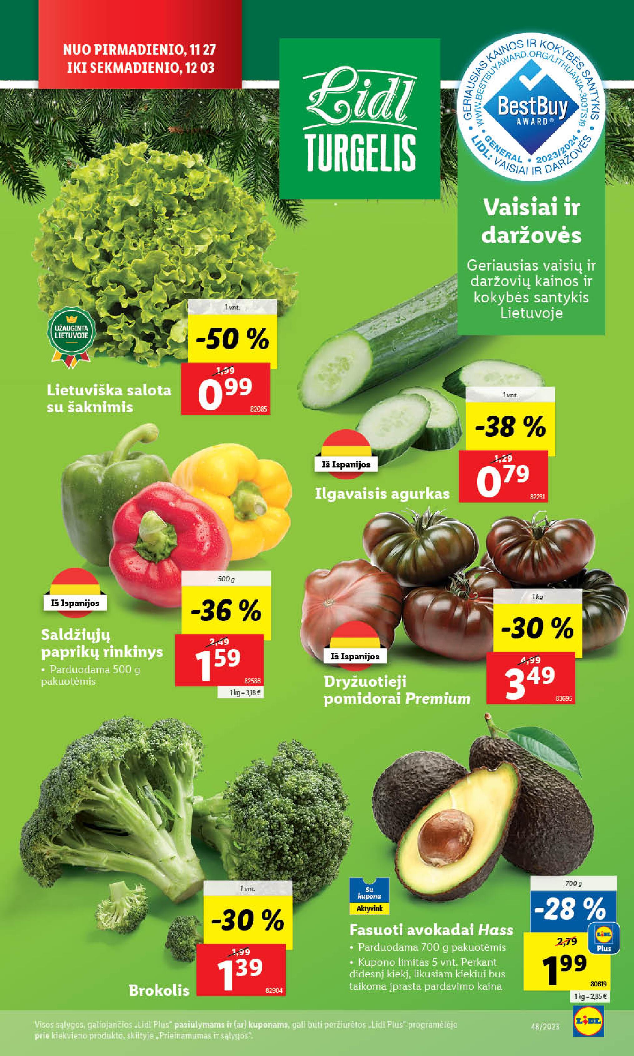 Naujausias LIDL kaininis katalogas 2023.11.27 - 2023.12.03
