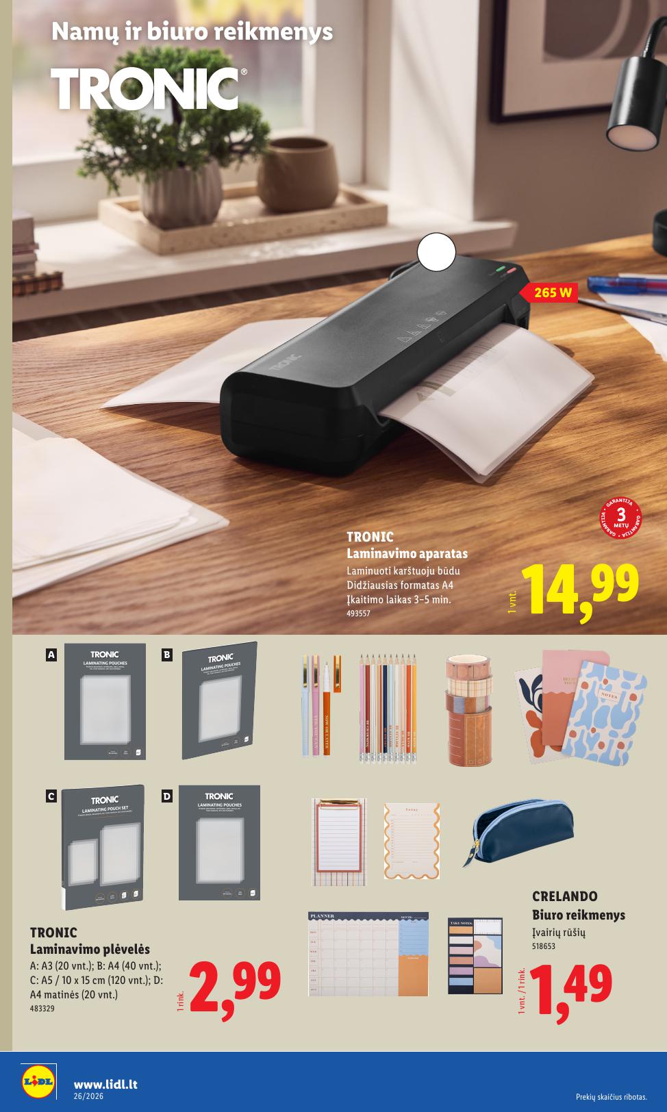 LIDL ne maisto prekių leidinys 2026.06.22 - 2026.06.28