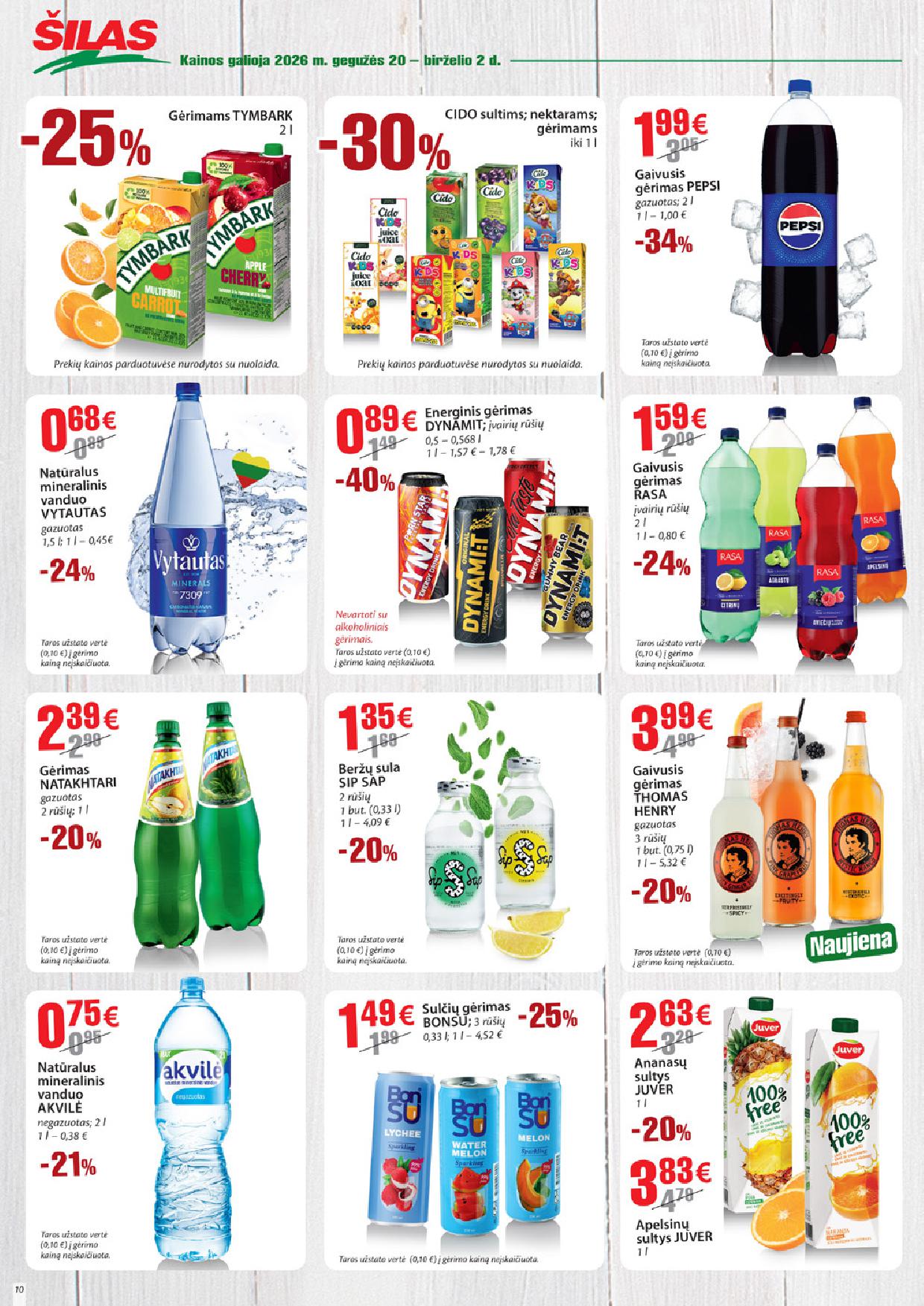 ŠILAS akcijų ir nuolaidų leidinys Nr.10 2026.05.20 - 2026.06.02