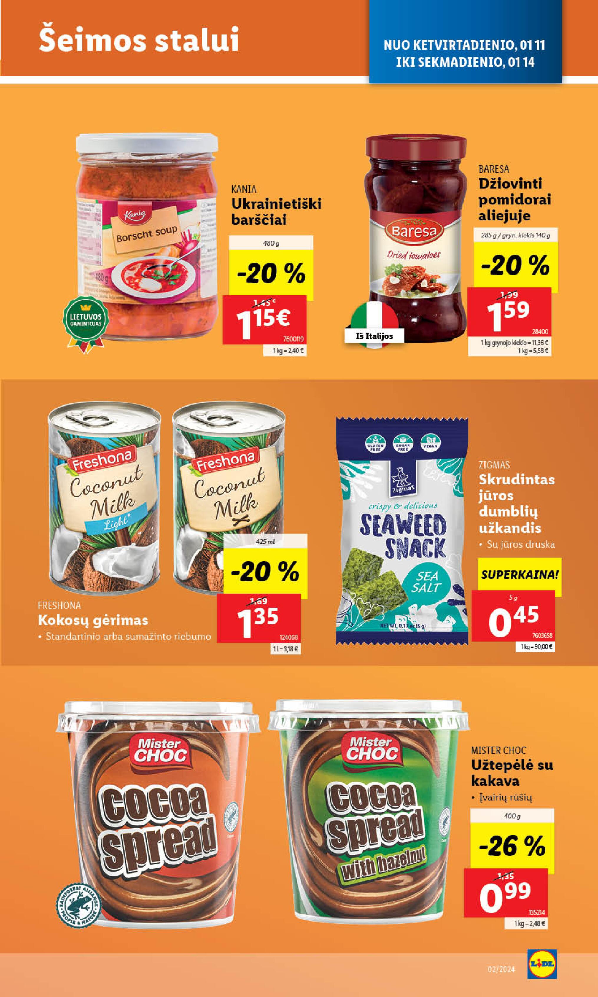 Naujausias LIDL kaininis katalogas 2024.01.08 - 2024.01.14