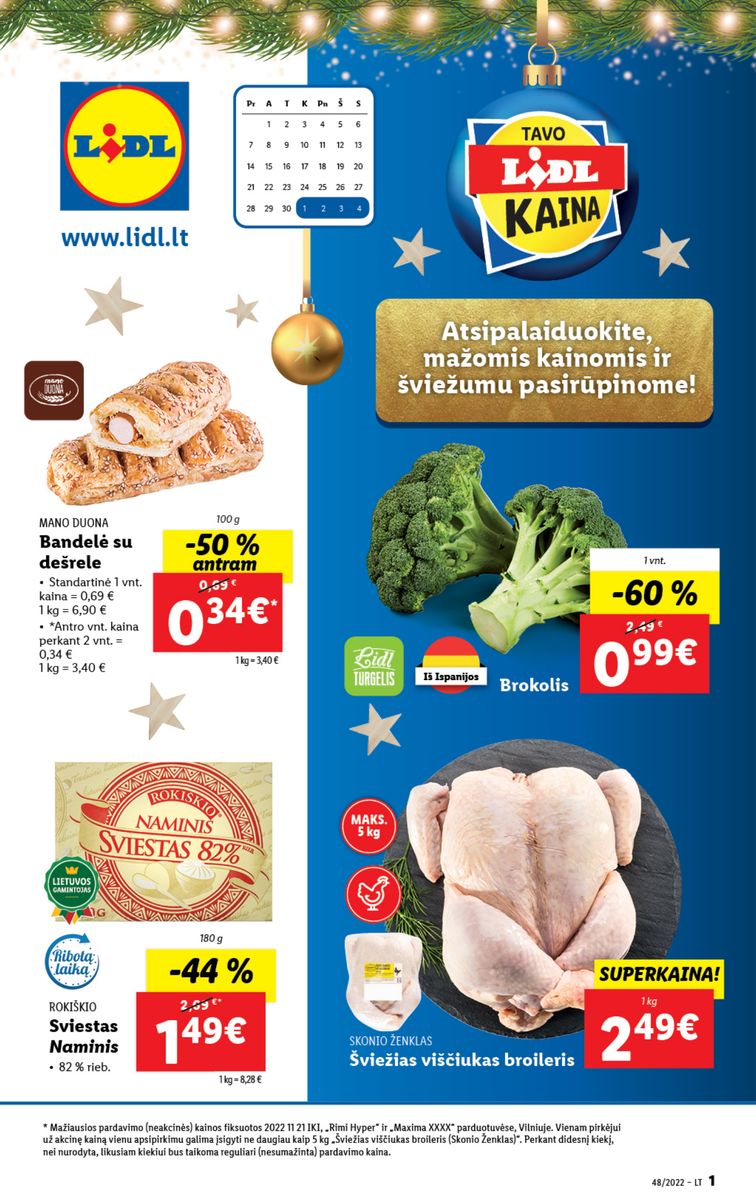 Naujausias LIDL kaininis katalogas 2022.11.28 - 2022.12.04