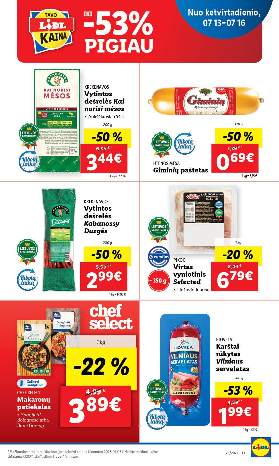 Naujausias LIDL kaininis katalogas 2023.07.10 - 2023.07.16