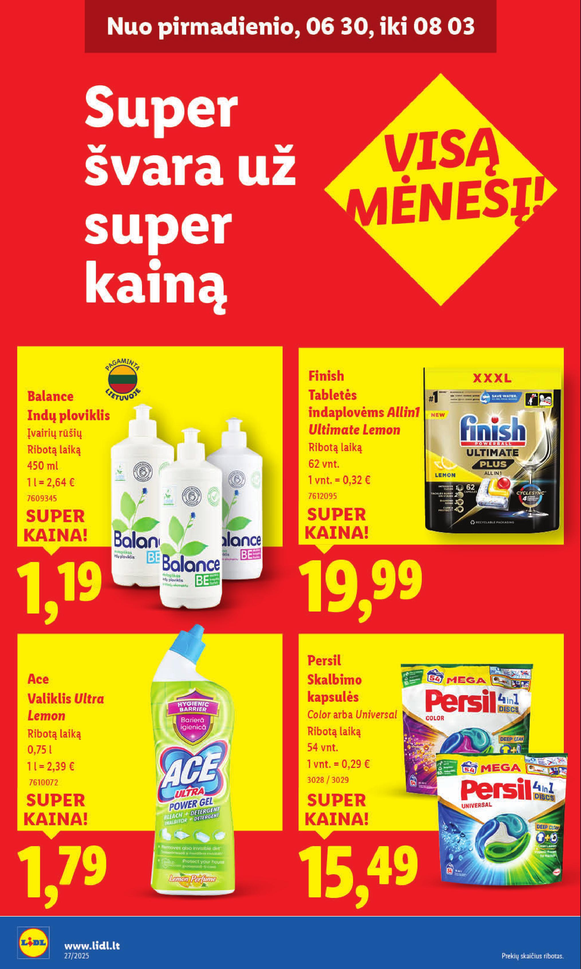 Naujausias LIDL kaininis katalogas 2025.06.30 - 2025.07.06