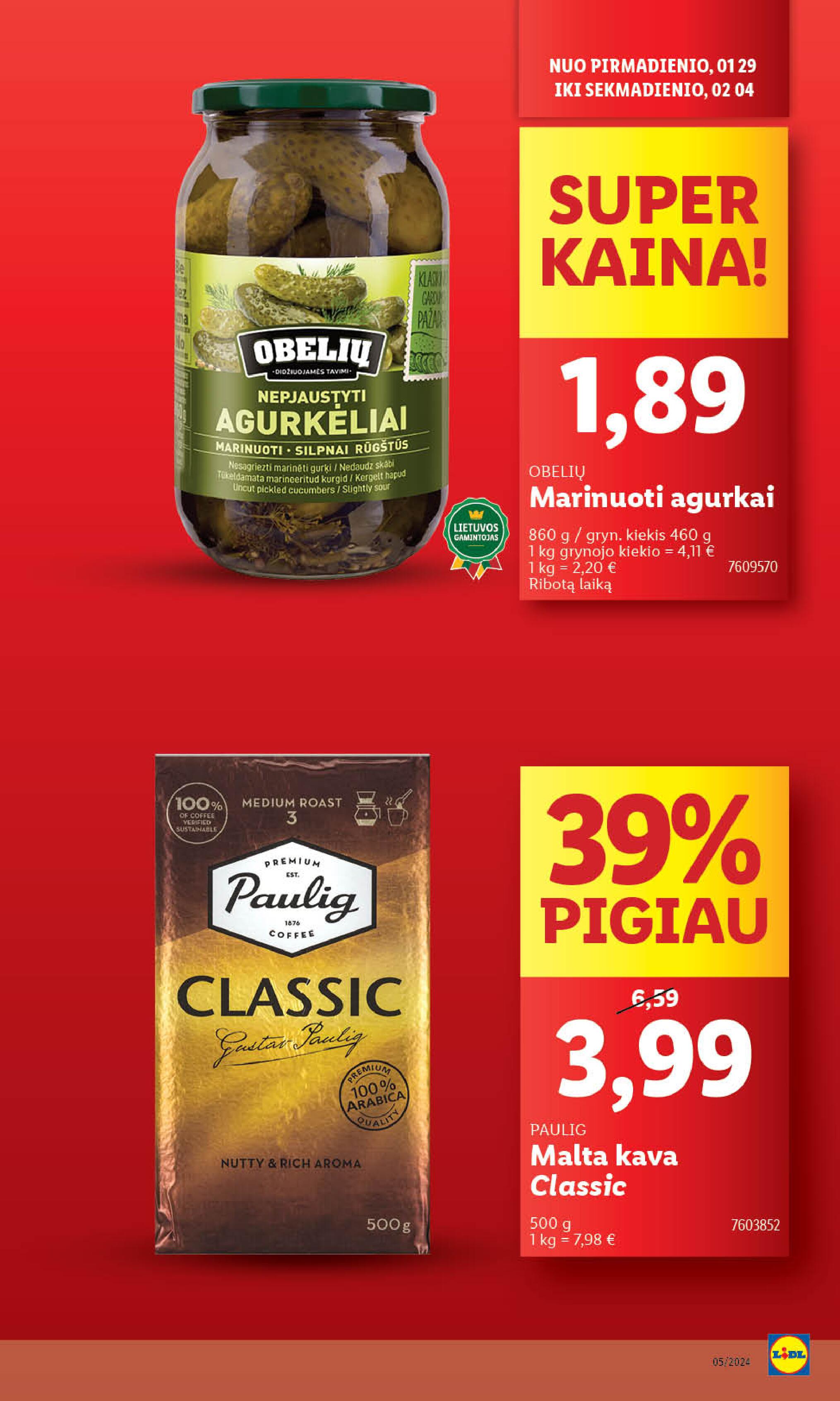 Naujausias LIDL kaininis katalogas 2024.01.29 - 2024.02.04