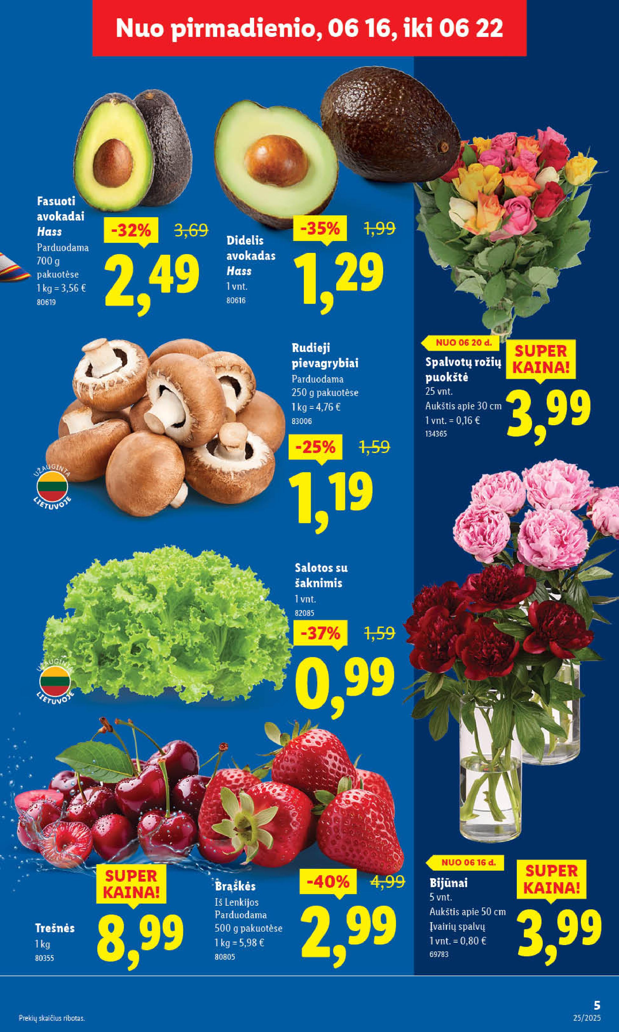 LIDL akcijų ir nuolaidų leidinys 2025.06.16 - 2025.06.22