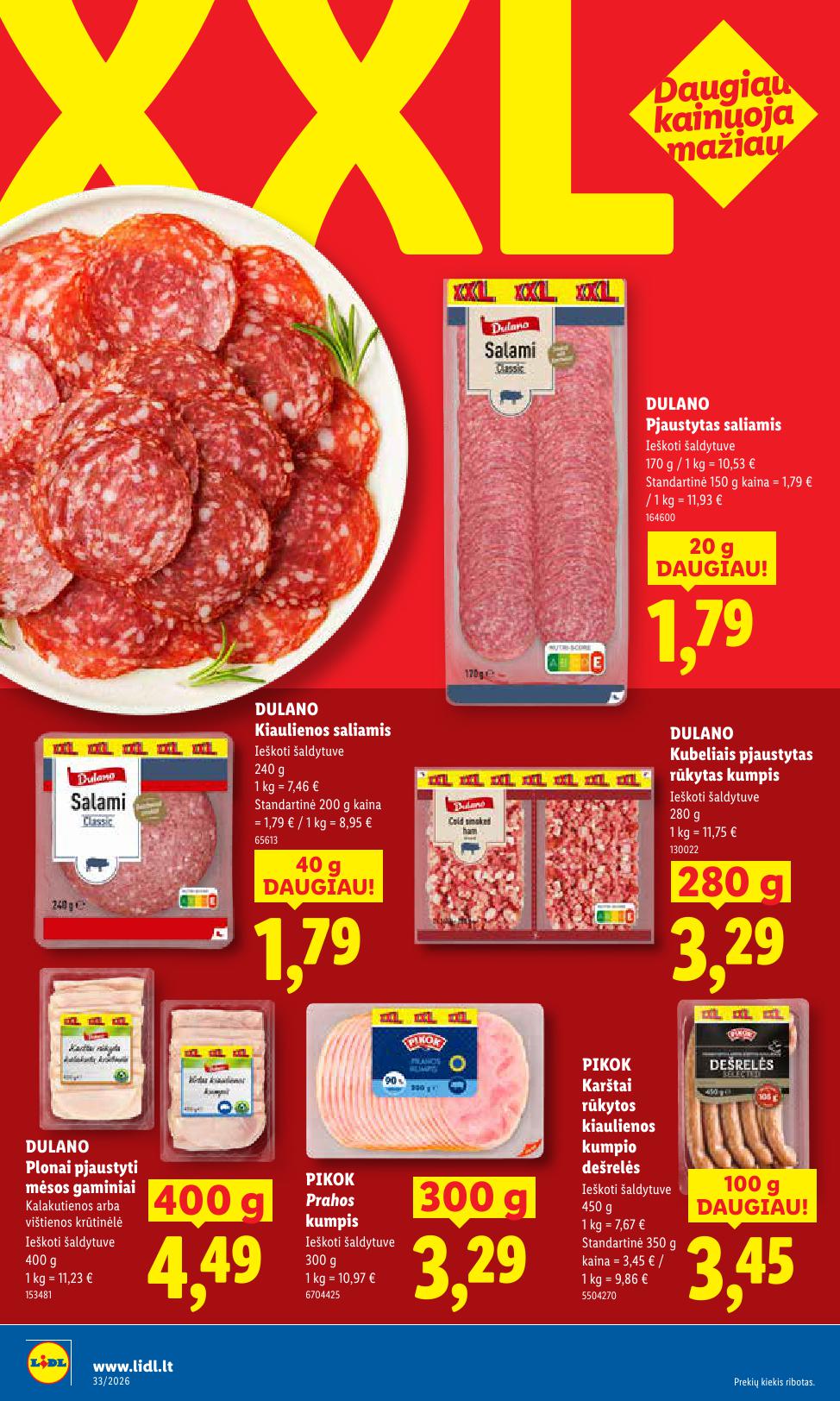Naujausias LIDL kaininis katalogas 2026.08.10 - 2026.08.16