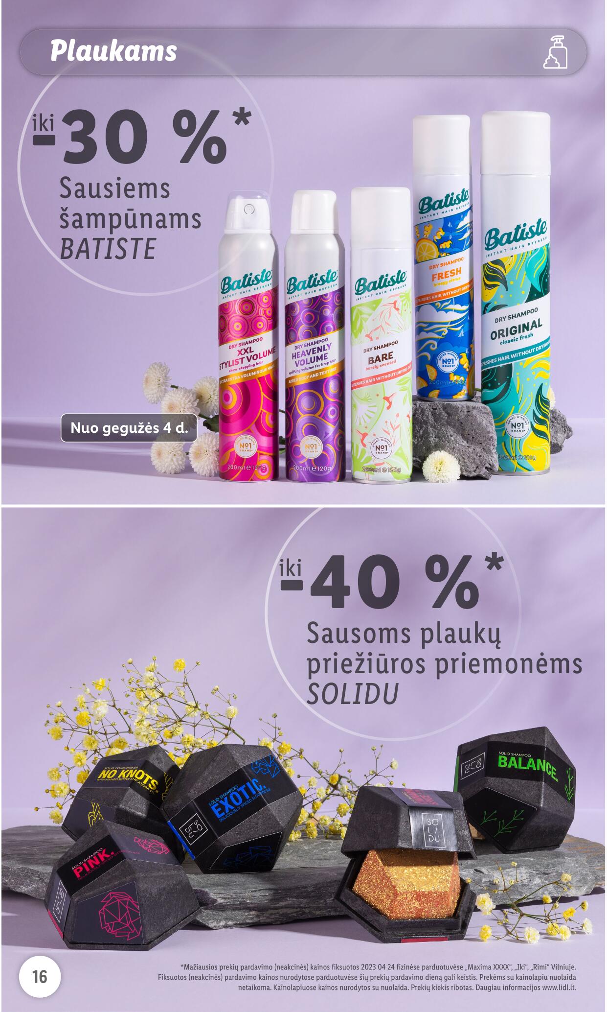 LIDL prekių katalogas "Grožio festivalis" galioja nuo 2023.05.01
