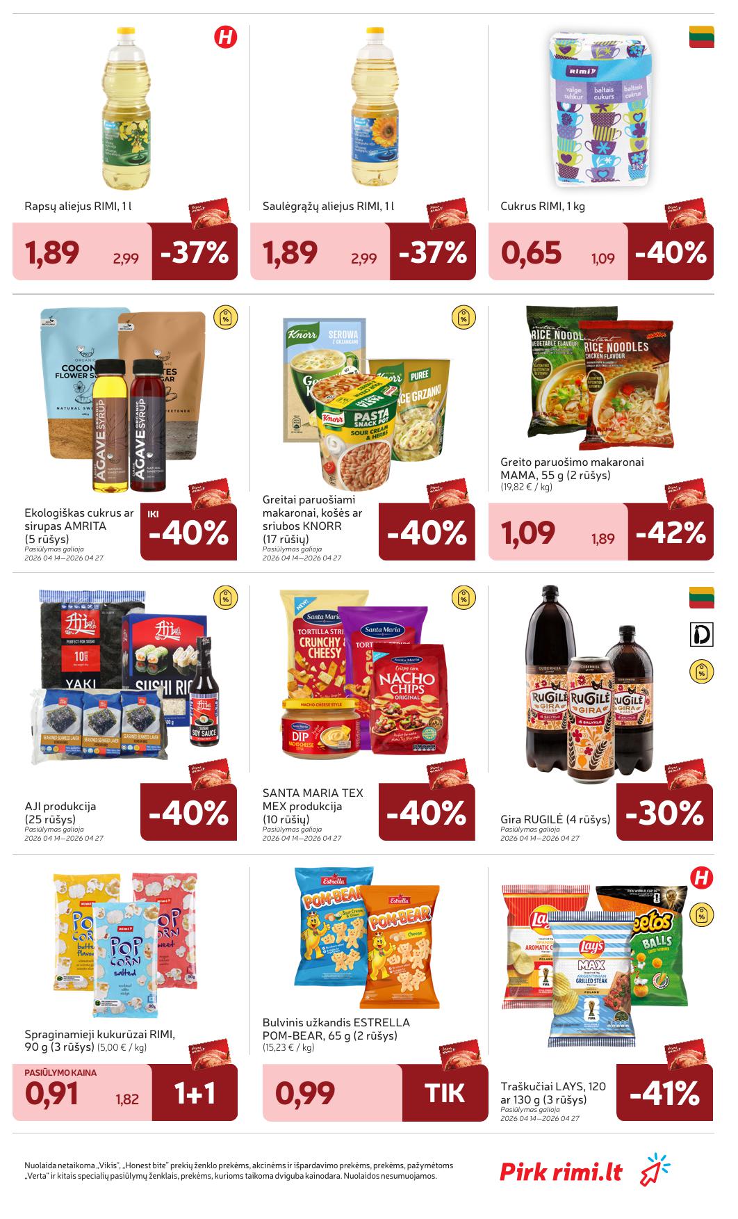 Naujausias RIMI kaininis katalogas 2026.04.14 - 2026.04.20