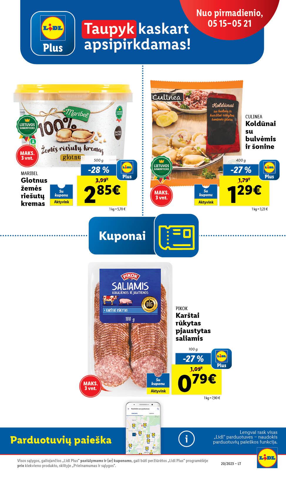 Naujausias LIDL kaininis katalogas 2023.05.15 - 2023.05.21