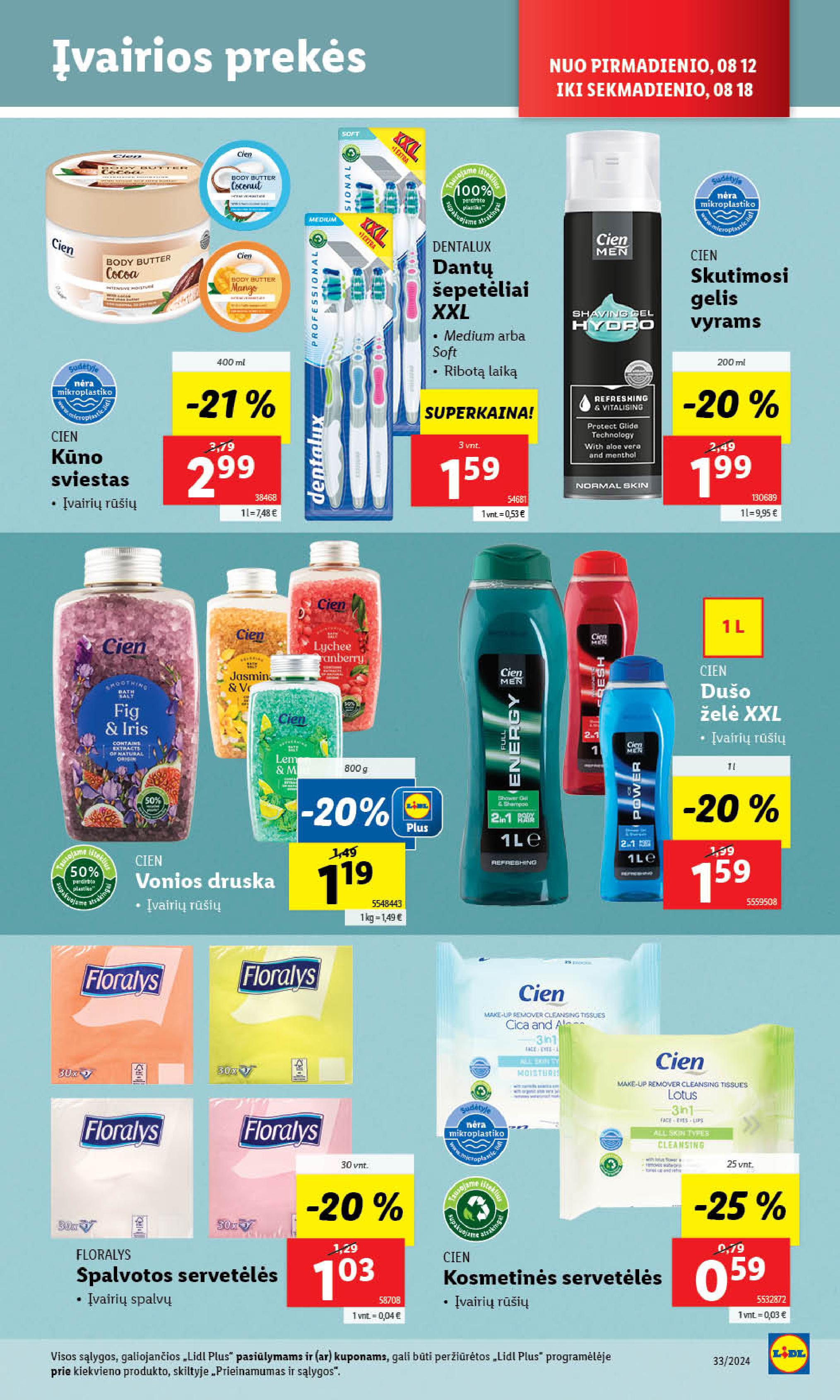 Naujausias LIDL kaininis katalogas 2024.08.12 - 2024.08.18