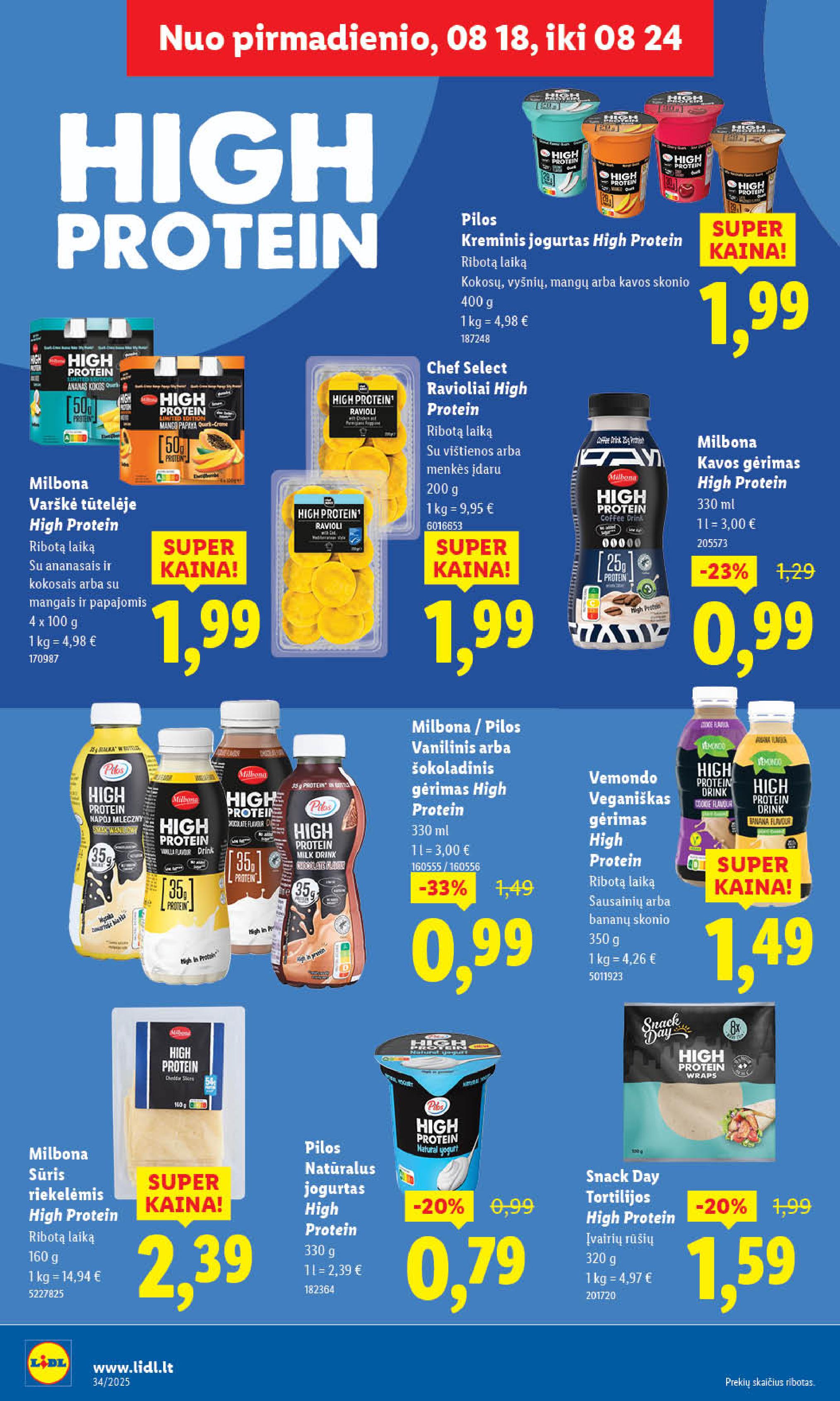 Naujausias LIDL kaininis katalogas 2025.08.18 - 2025.08.24