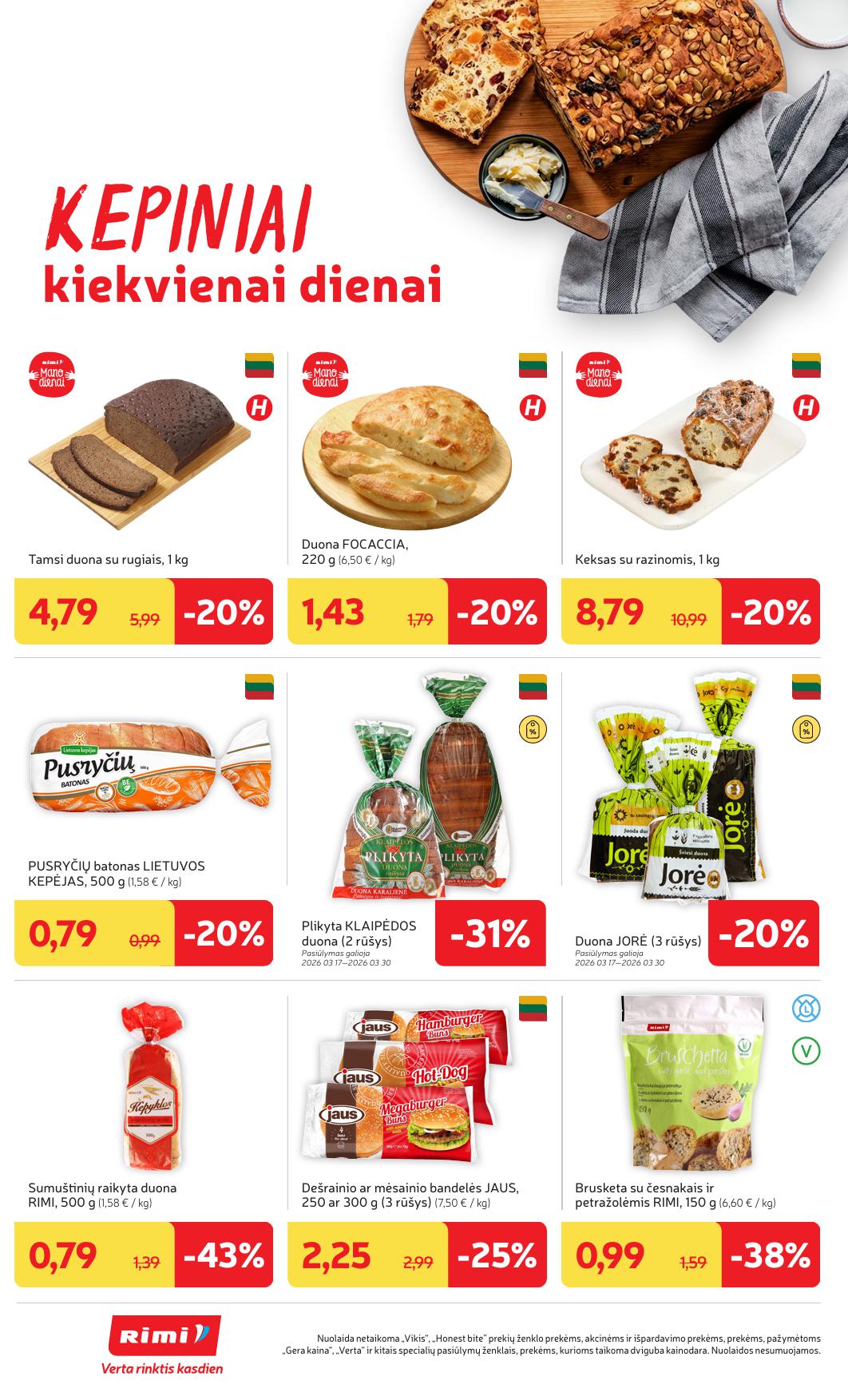Naujausias RIMI kaininis katalogas 2026.03.24 - 2026.03.30