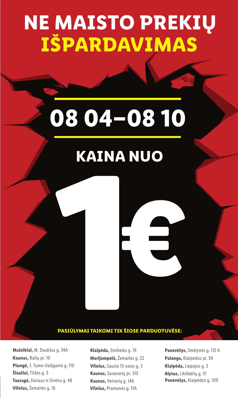 LIDL ne maisto prekių leidinys 2025.08.04 - 2025.08.10