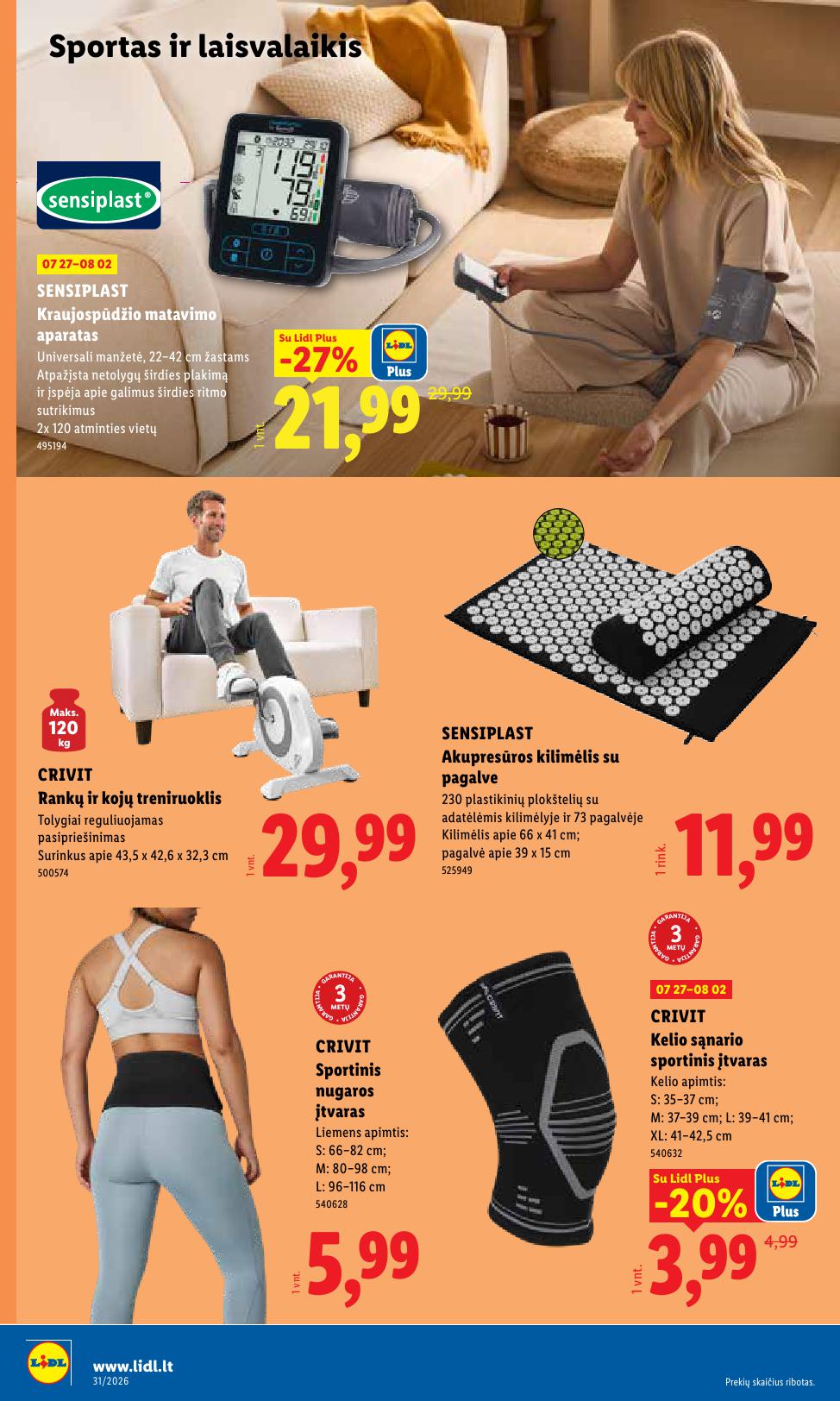 LIDL ne  maisto prekių leidinys 2026.07.27 - 2026.08.02