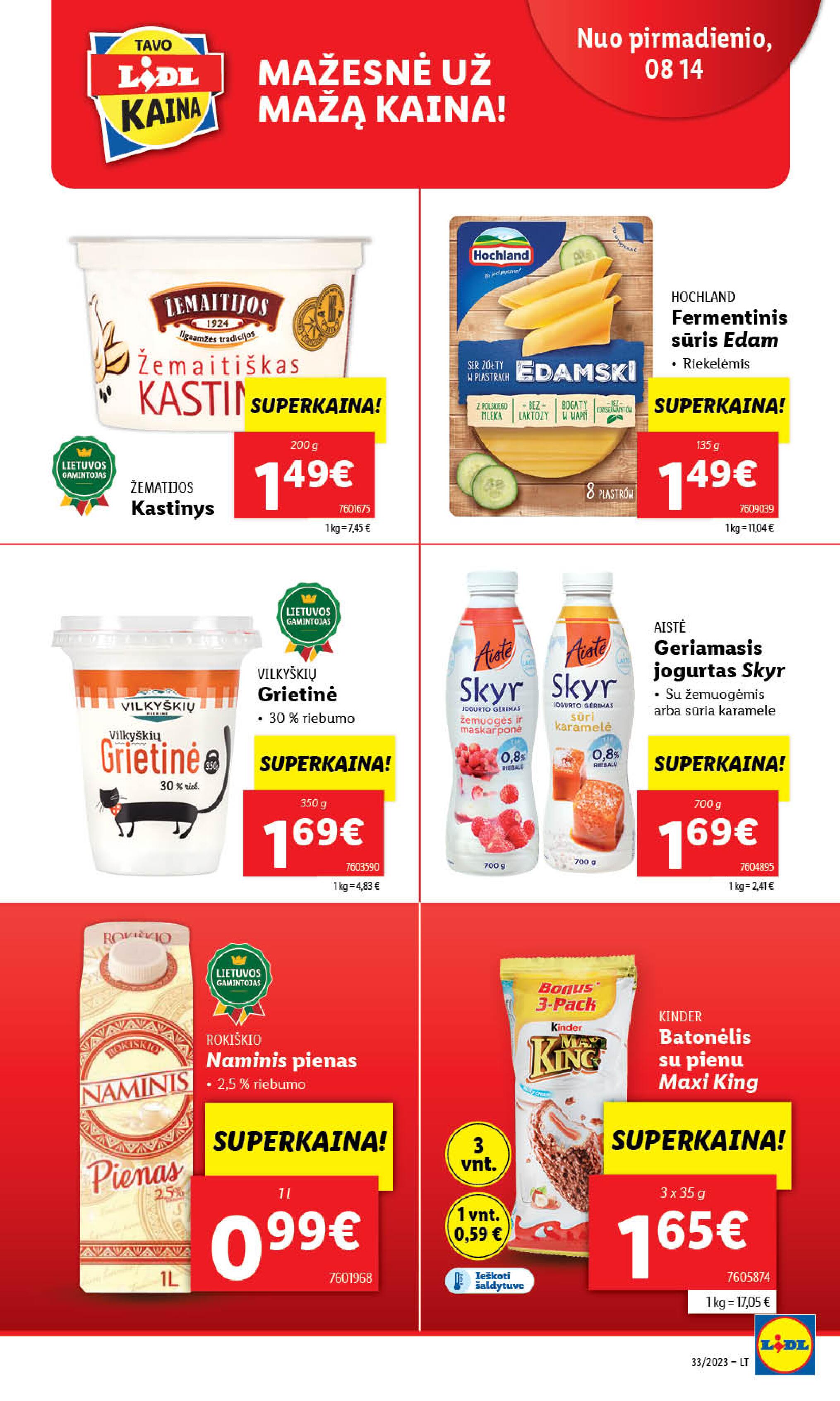 Naujausias LIDL kaininis katalogas 2023.08.14 - 2023.08.20