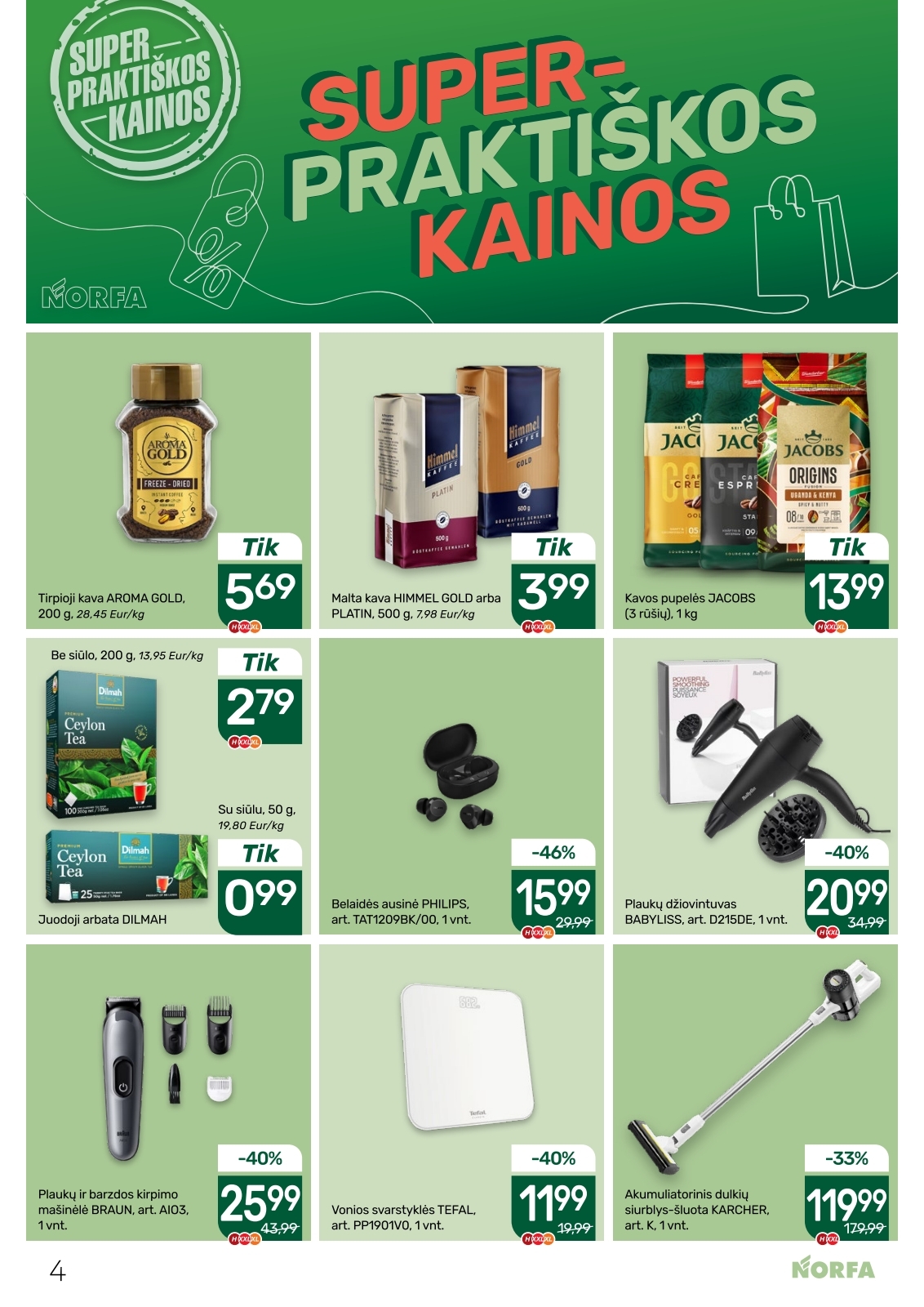 Naujausias NORFA kaininis katalogas 2026.08.20 - 2026.09.02