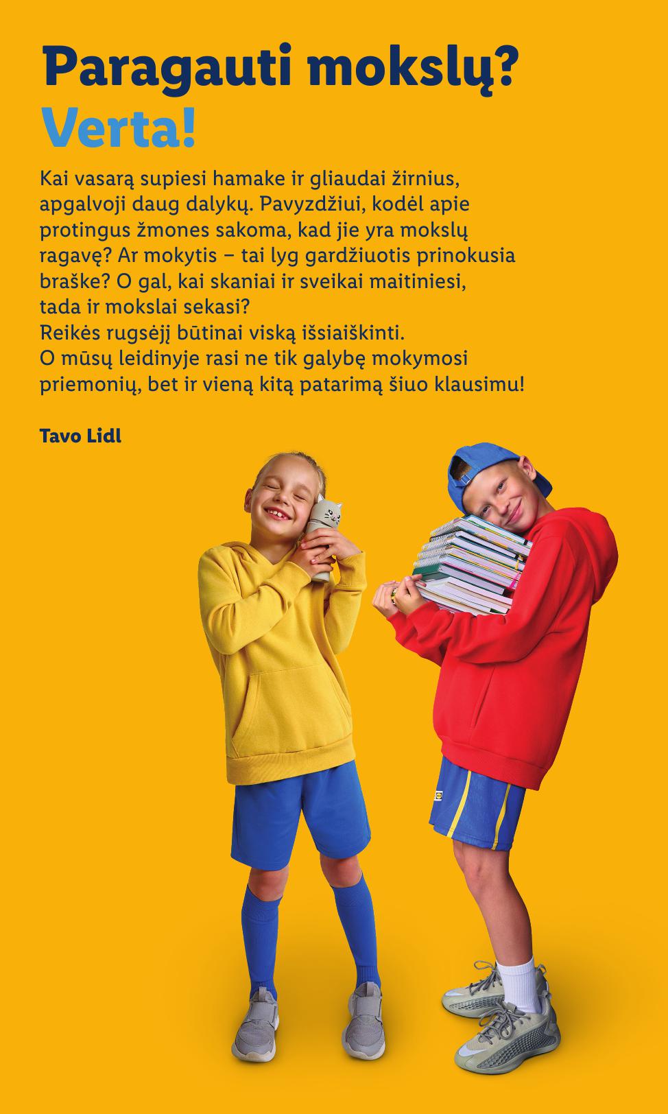 LIDL mokyklinių prekių katalogas "Atgal į mokyklą"