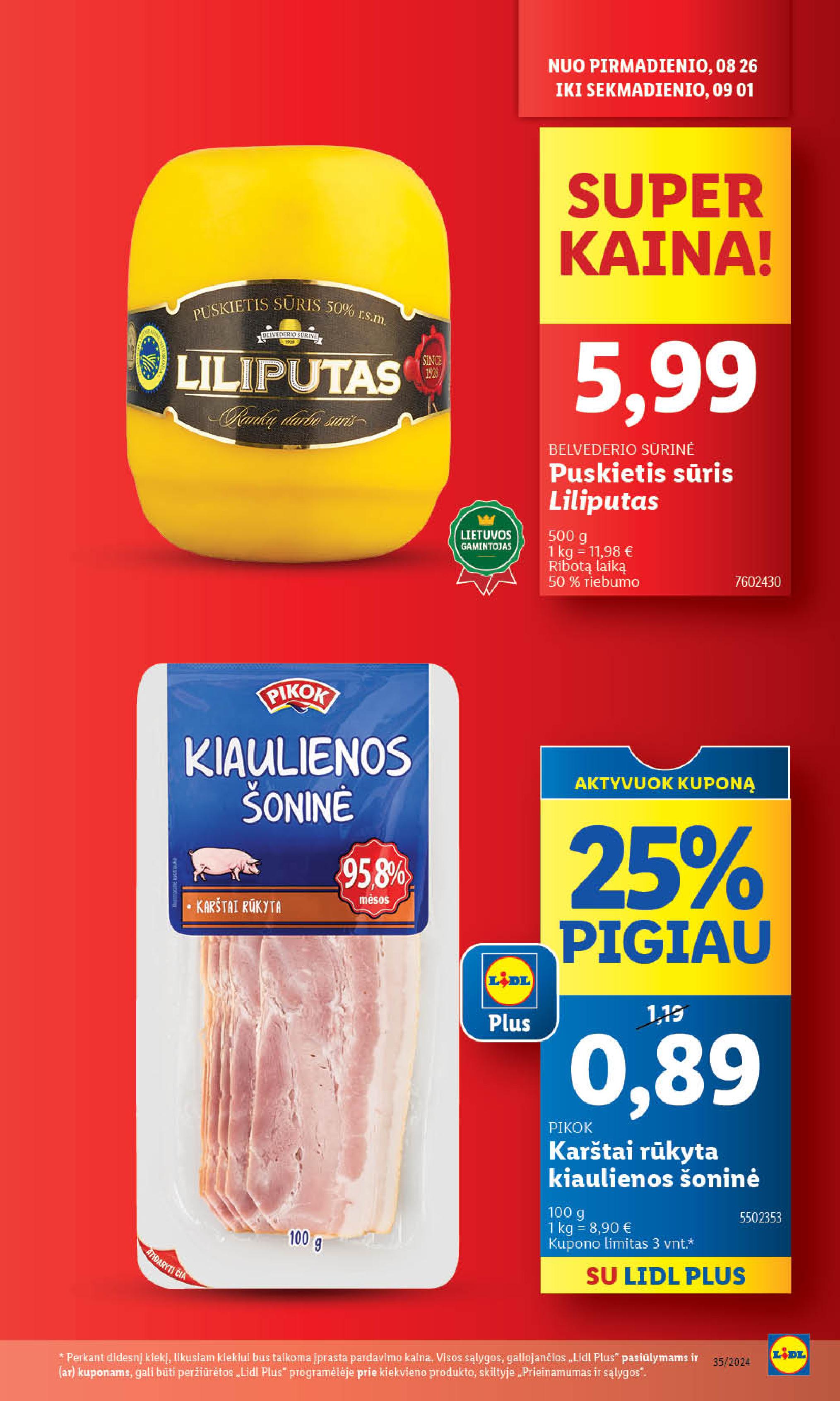 Naujausias LIDL kaininis katalogas 2024.08.26 - 2024.09.01