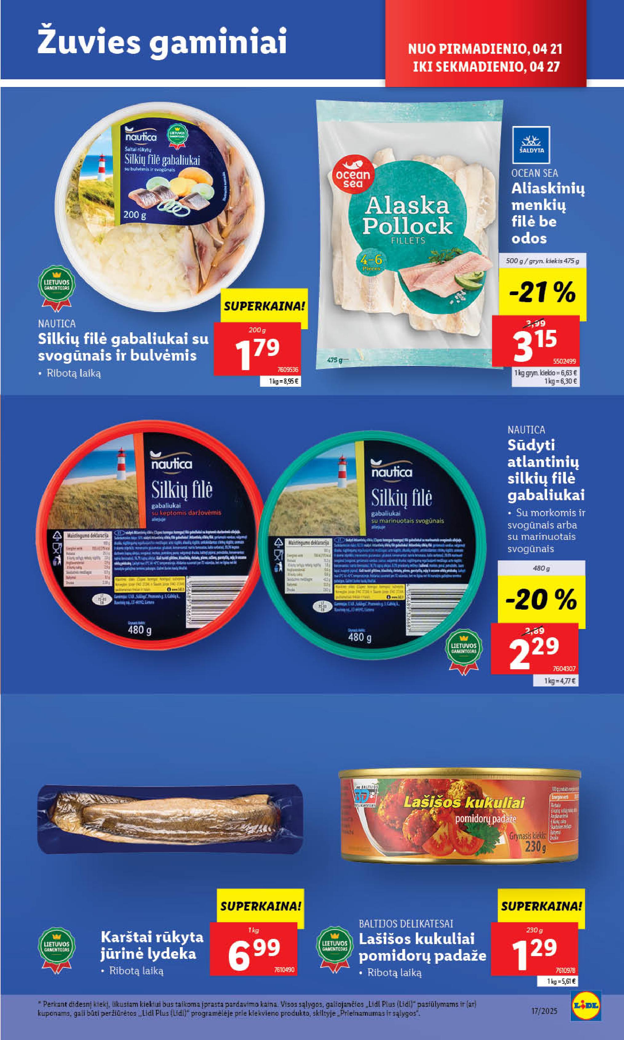 LIDL akcijų ir nuolaidų leidinys 2025.04.21 - 2025.04.27