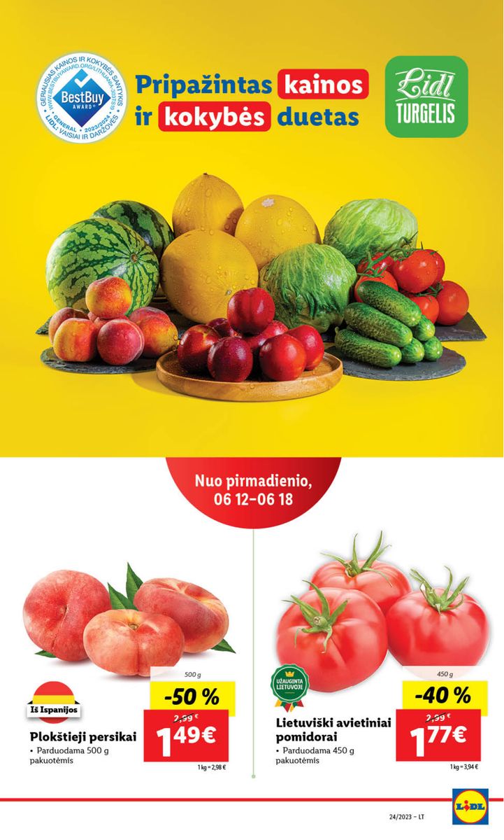Naujausias LIDL kaininis katalogas 2023.06.12 - 2023.06.18