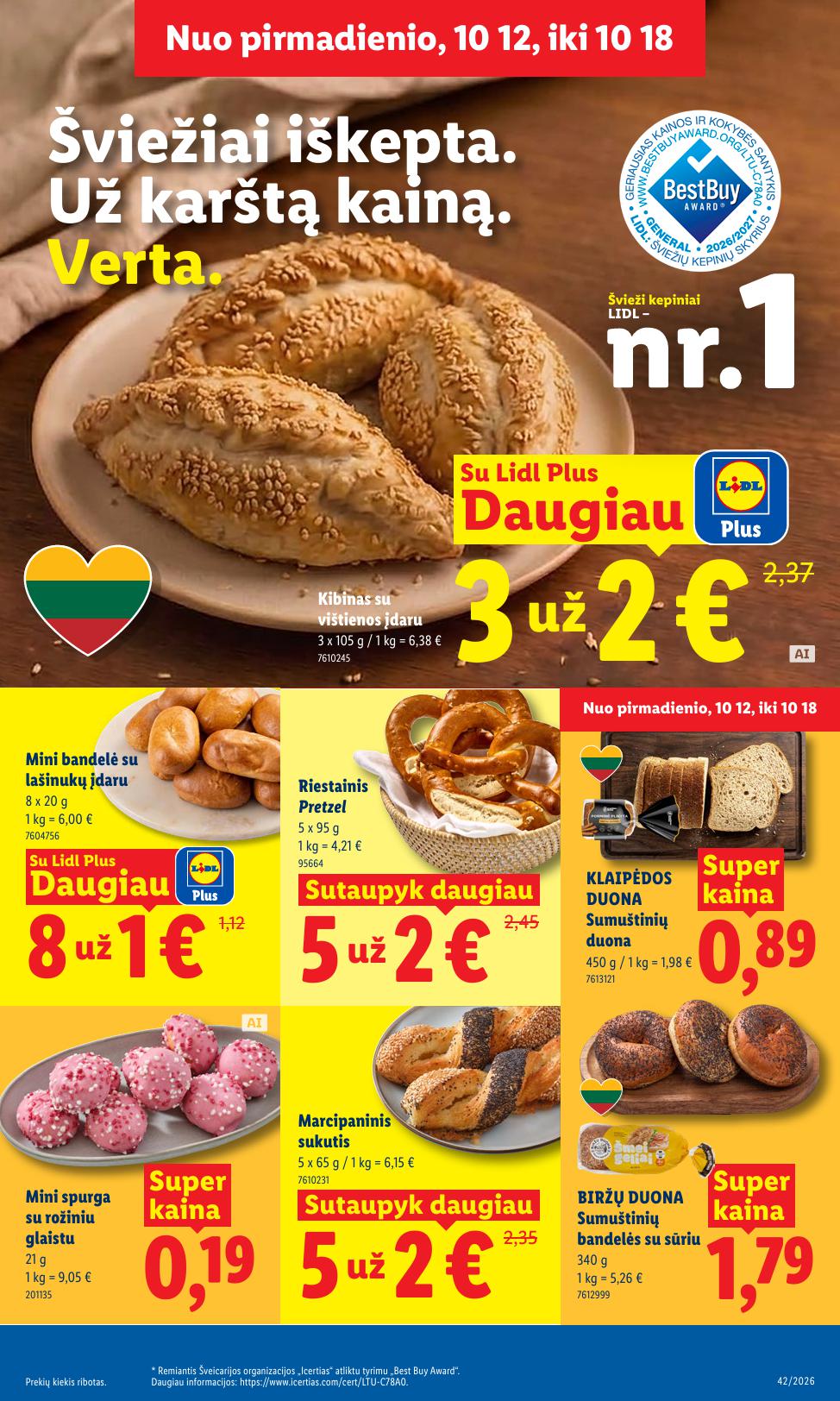 Naujausias LIDL kaininis katalogas 2026.10.12 - 2026.10.18