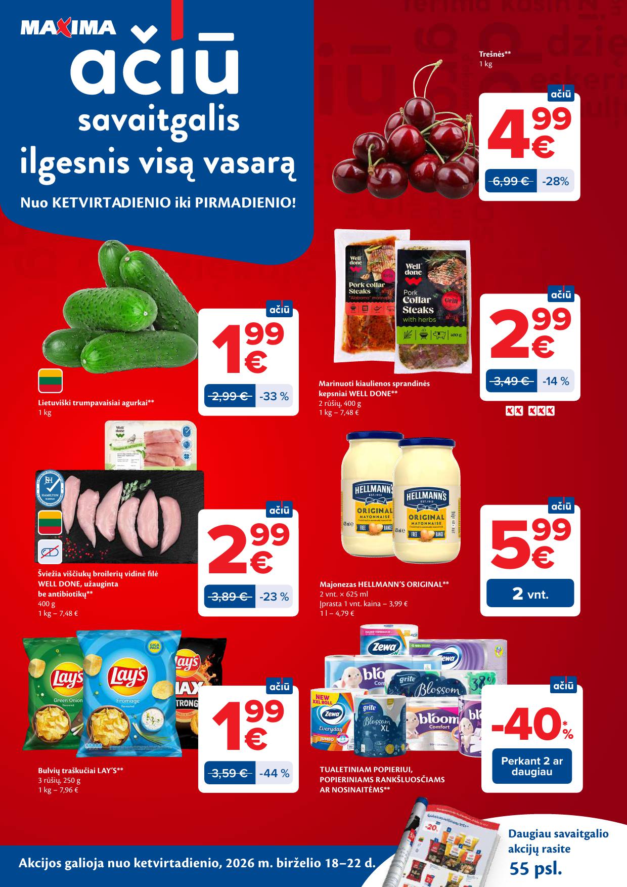 MAXIMA akcijų ir nuolaidų leidinys Nr.25 2026.06.16 - 2026.06.22