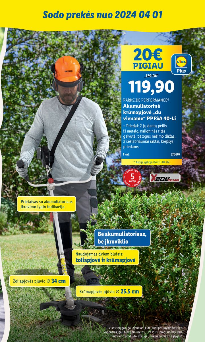 LIDL SODO PREKIŲ KATALOGAS "Visi į sodą"