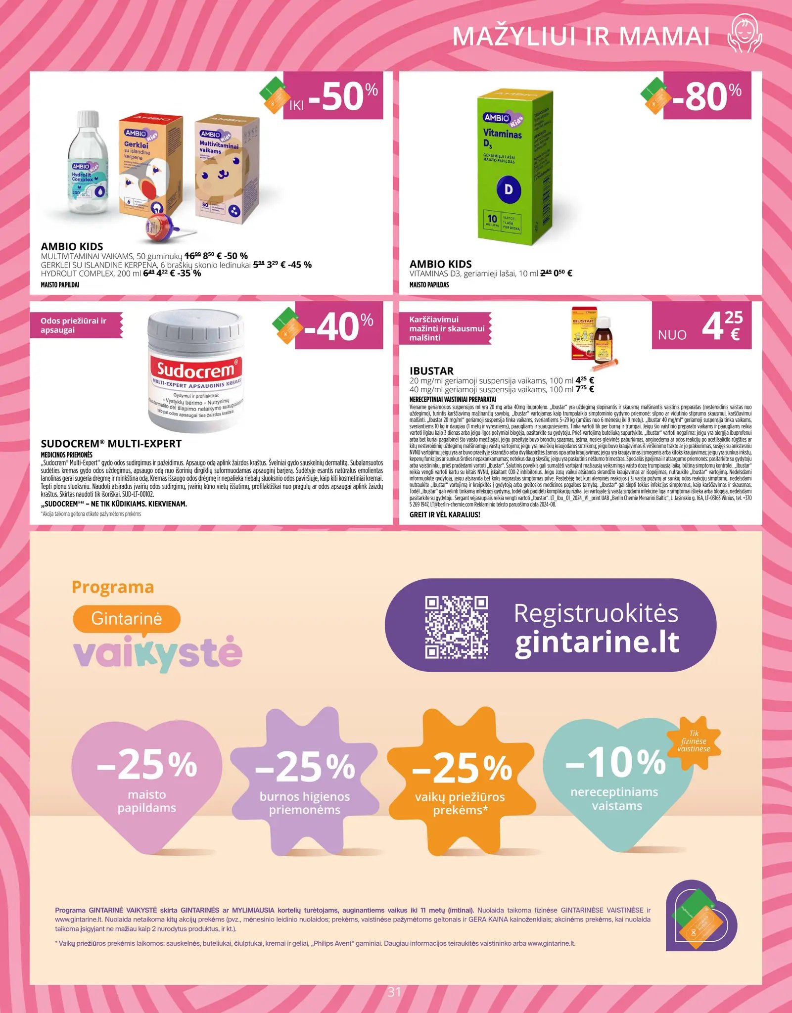 Naujas GINTARINĖS vaistinės leidinys nuo 2026.04.01 iki 2026.04.30