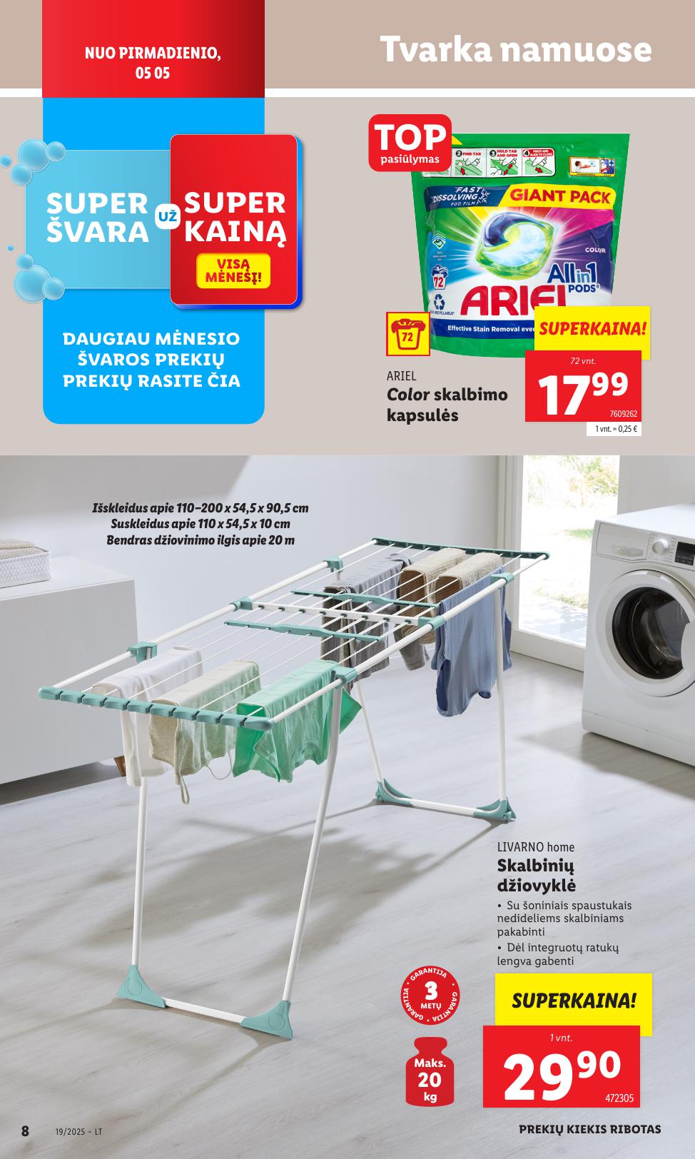 LIDL ne maisto prekių leidinys 2025.05.05 - 2025.05.11