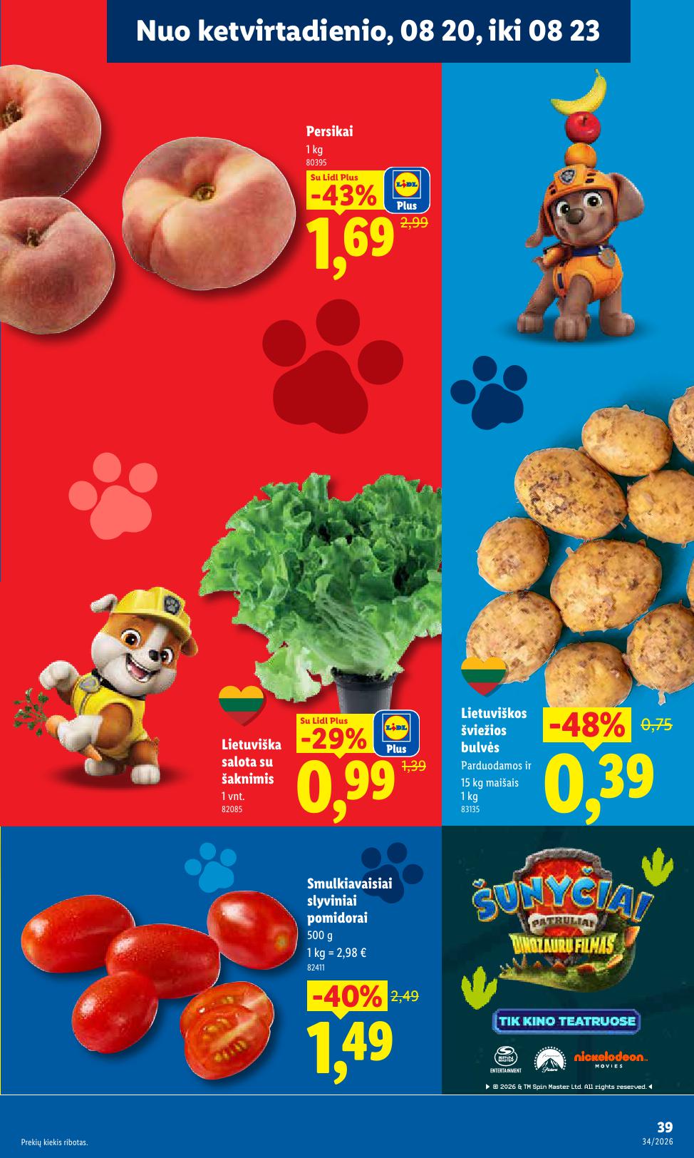 Naujausias LIDL kaininis katalogas 2026.08.17 - 2026.08.23