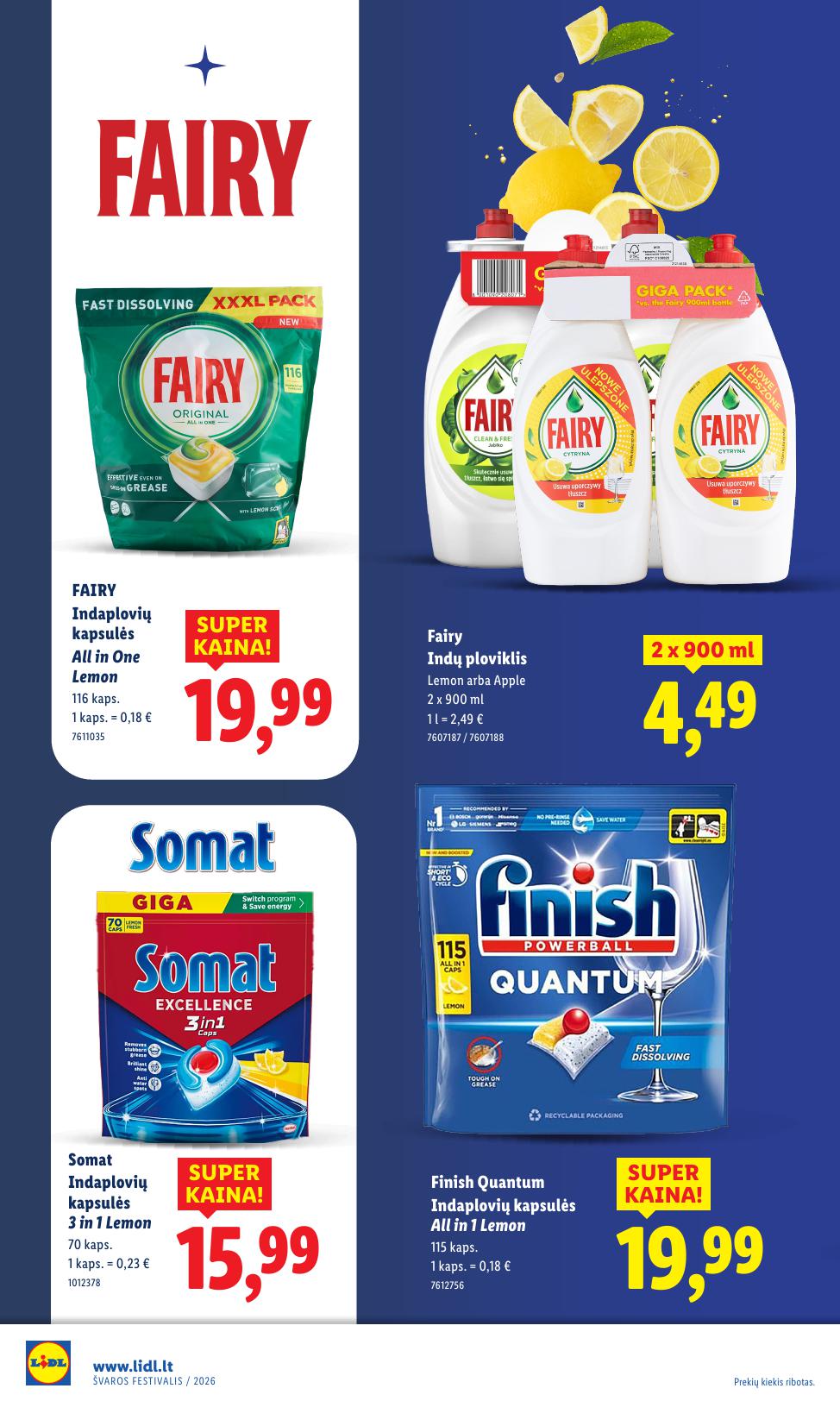 LIDL akcijų katalogas "Švaros festivalis"