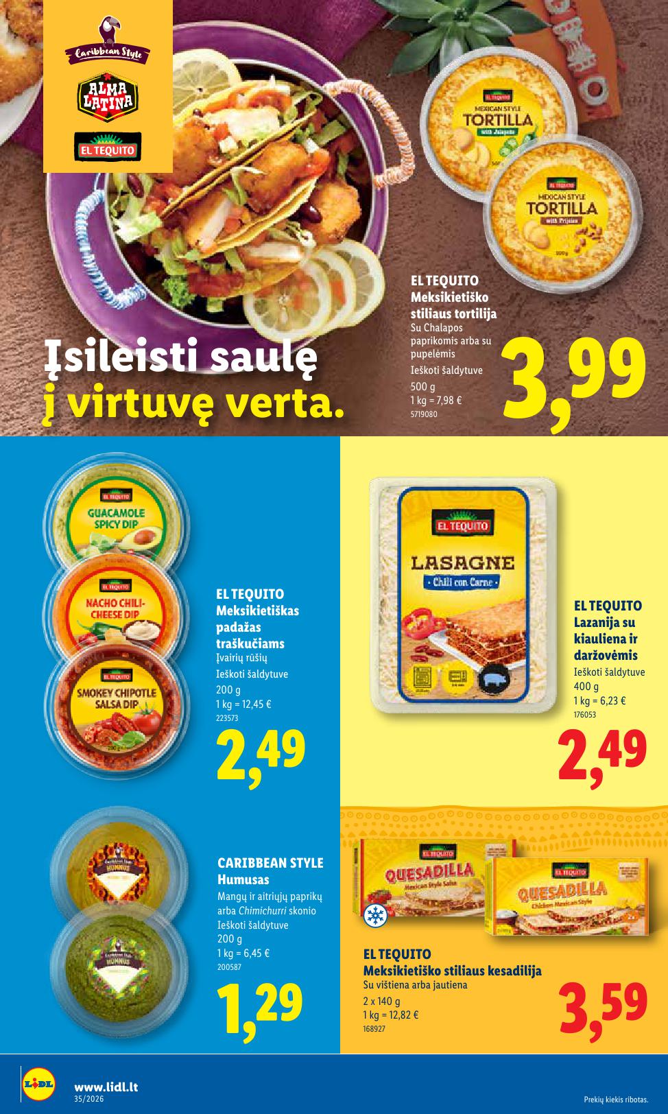 Naujausias LIDL kaininis katalogas 2026.08.24 - 2026.08.30