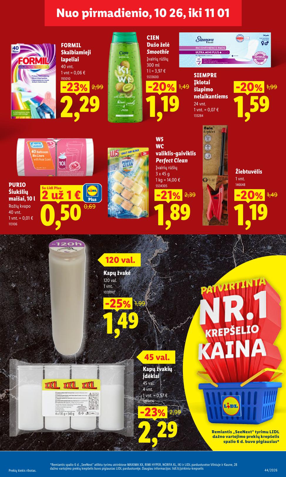 Naujausias LIDL kaininis katalogas 2026.10.26 - 2026.11.01