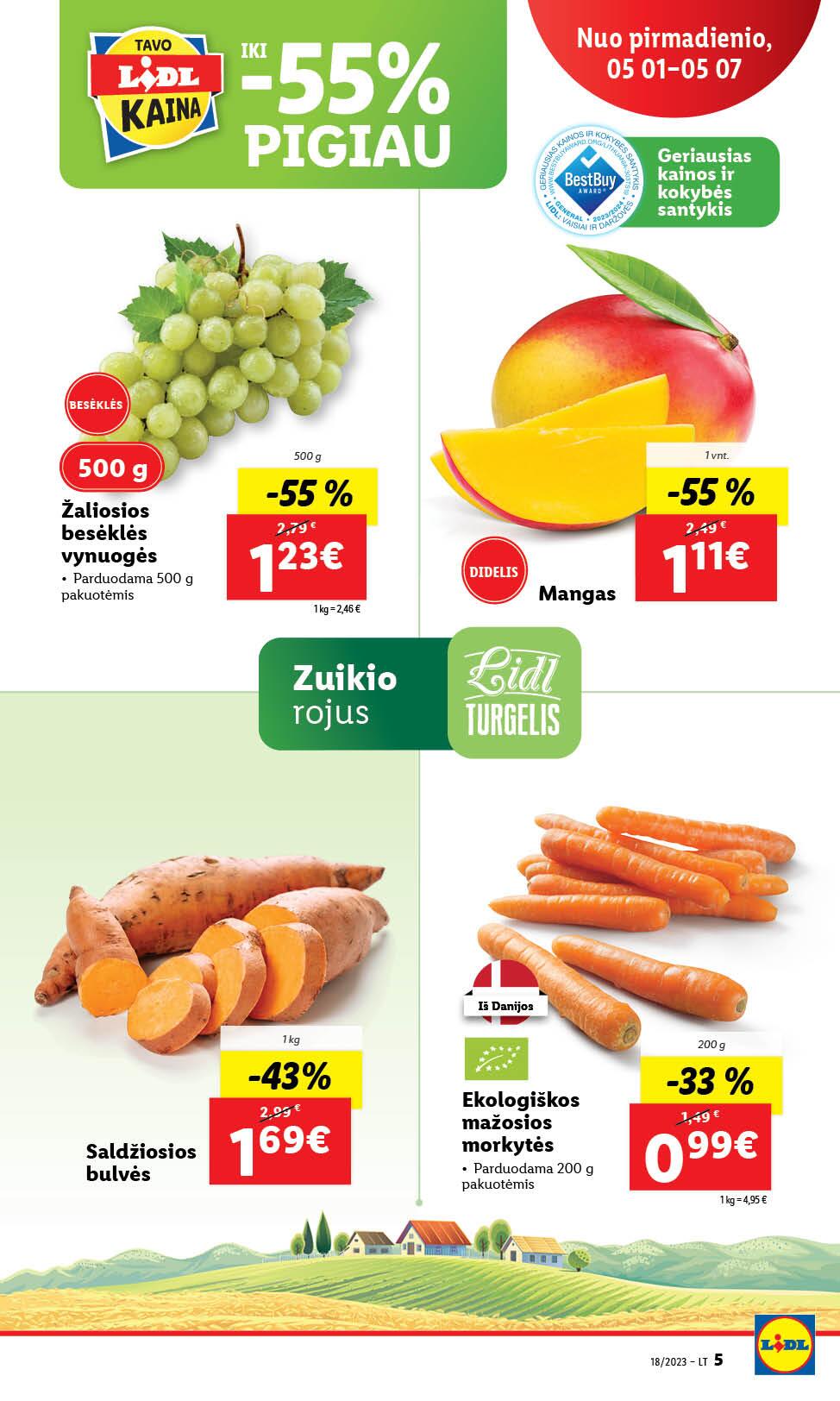 Naujausias LIDL kaininis katalogas 2023.05.01 - 2023.05.07