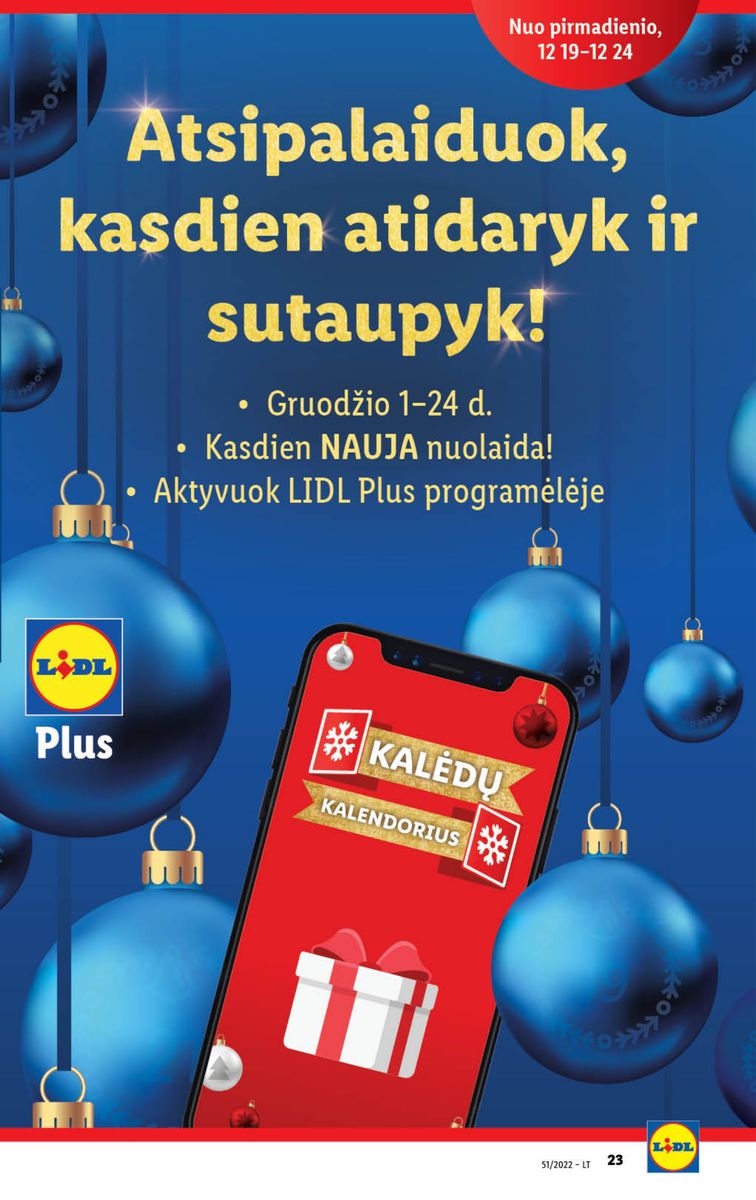 Naujausias LIDL kaininis katalogas 2022.12.19 - 2022.12.25