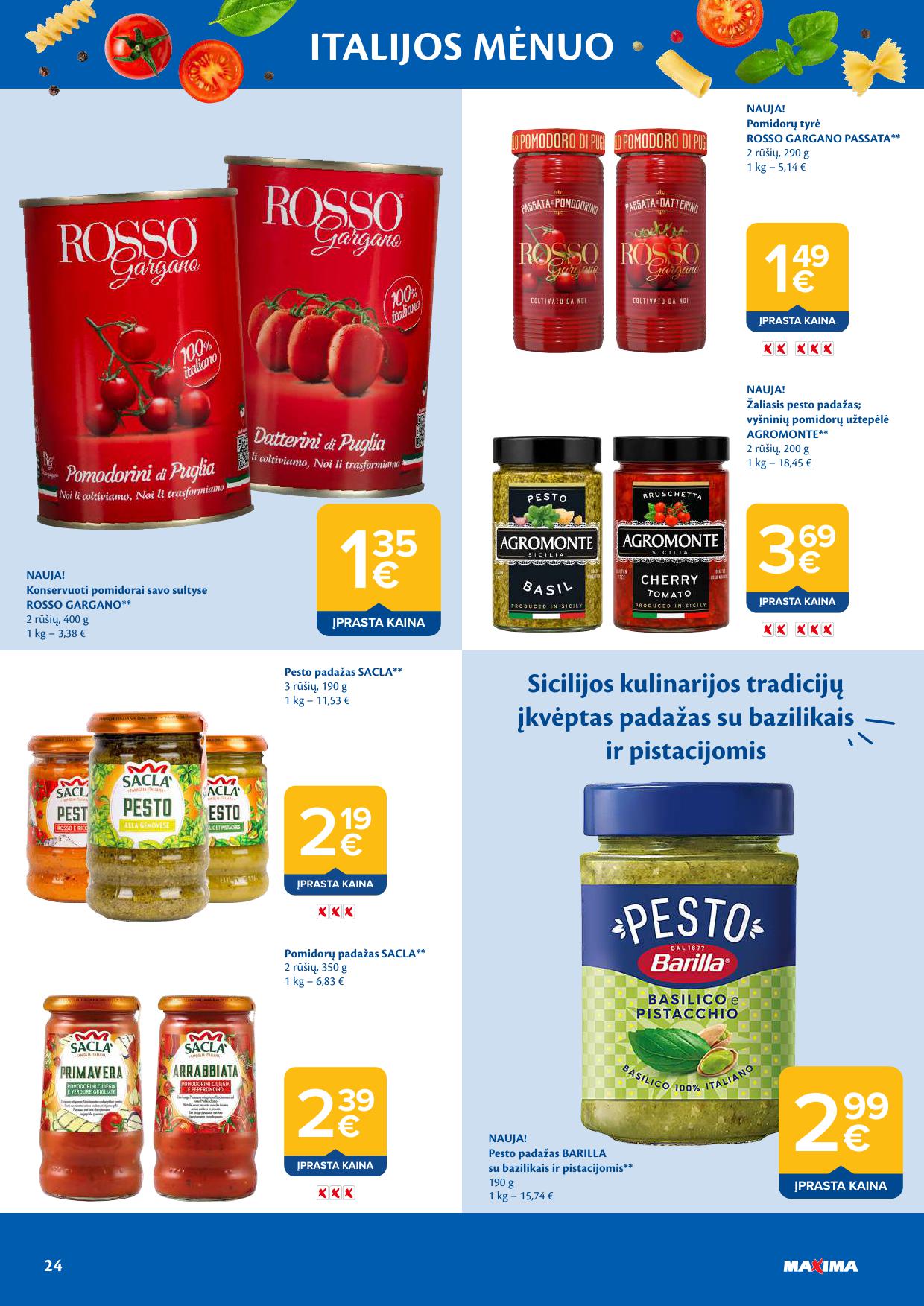 MAXIMA nuolaidų katalogas "ITALIJOS MĖNUO"