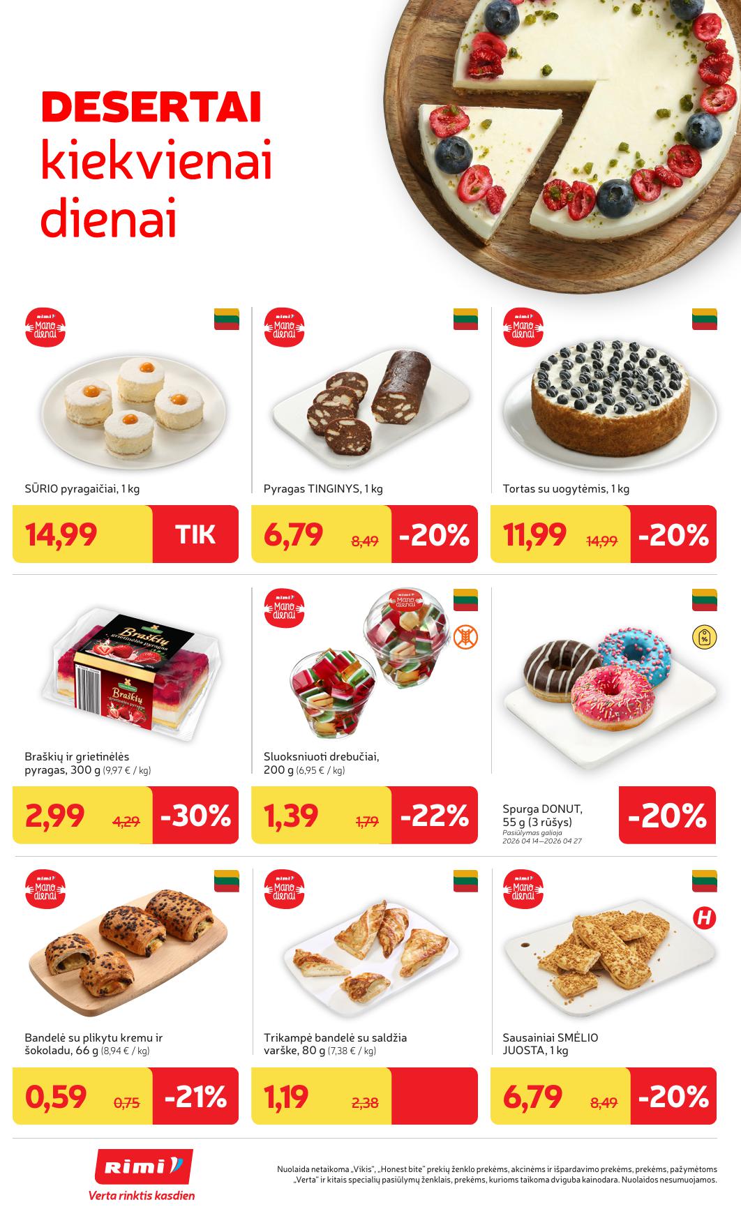 Naujausias RIMI kaininis katalogas 2026.04.14 - 2026.04.20