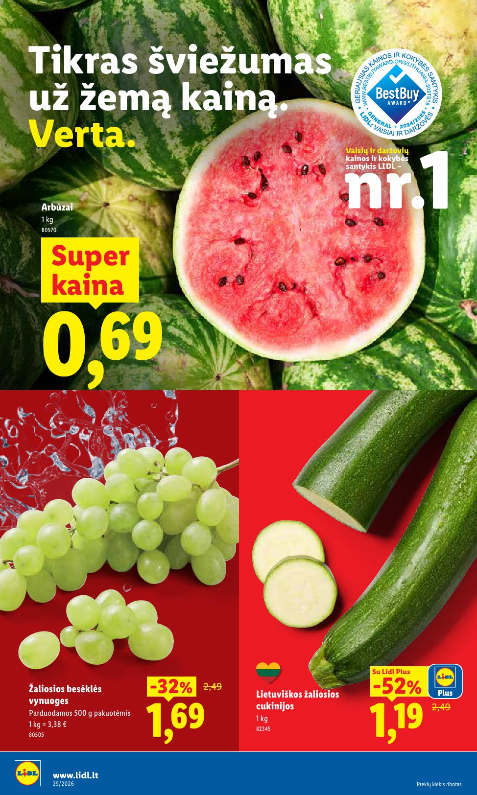 Naujausias LIDL kaininis katalogas 2026.07.20 - 2026.07.26